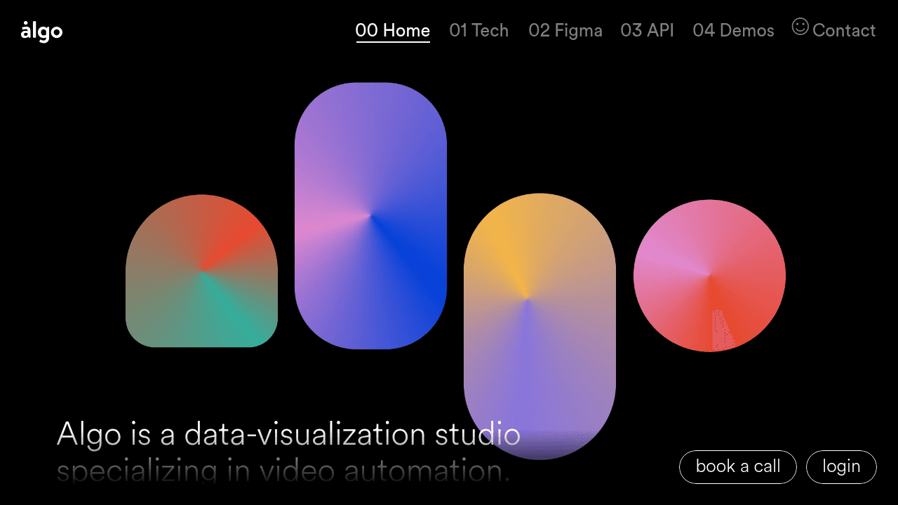 Algo interface screenshot showing main features and user interface