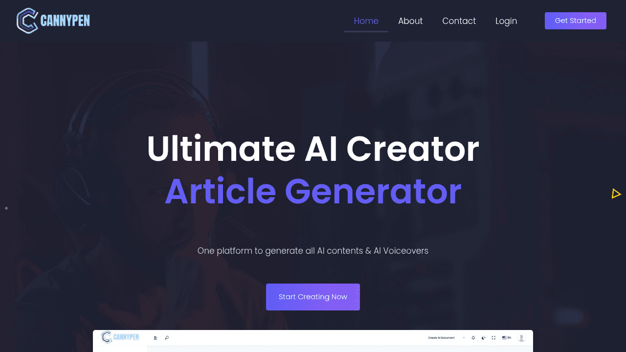 Cannypen interface screenshot showing main features and user interface