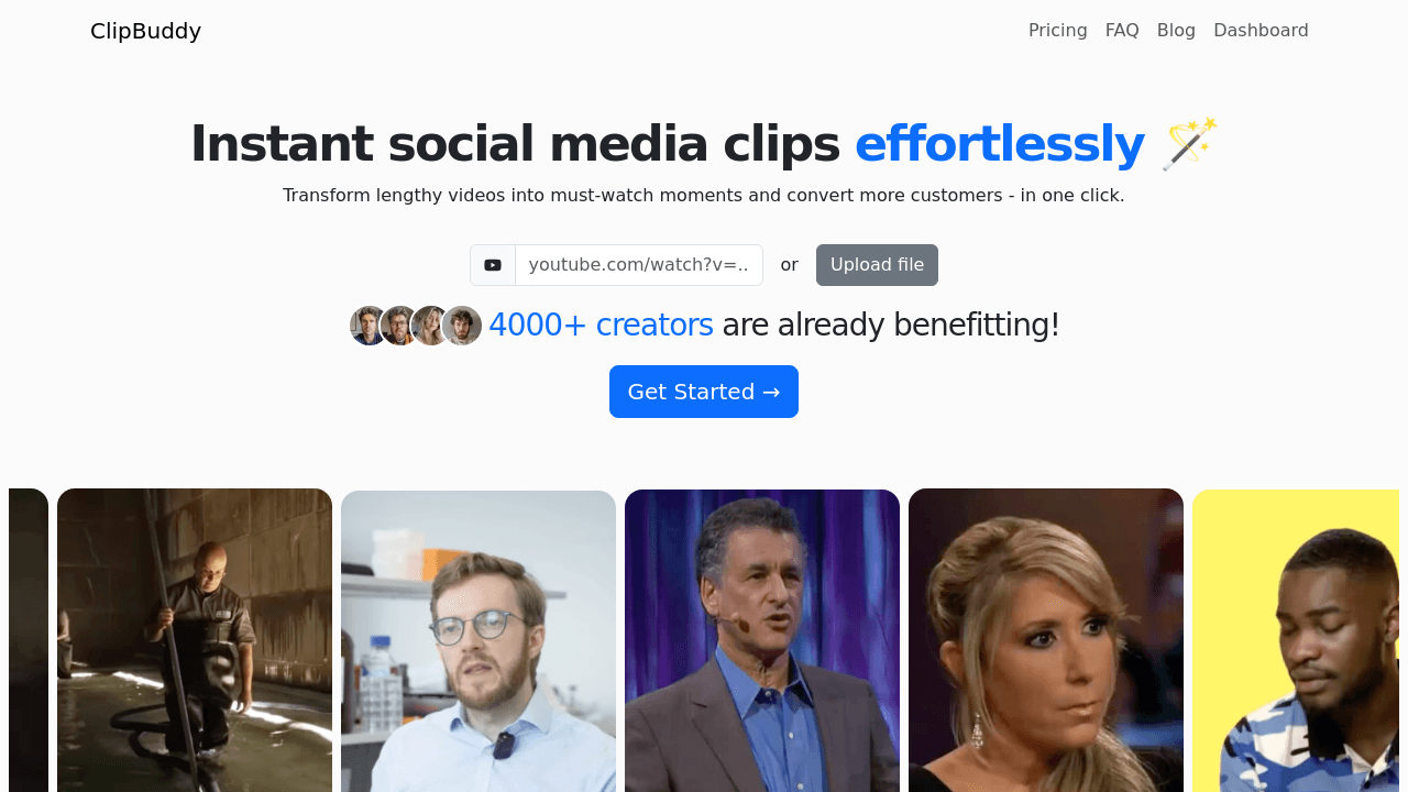 ClipBuddy interface screenshot showing main features and user interface