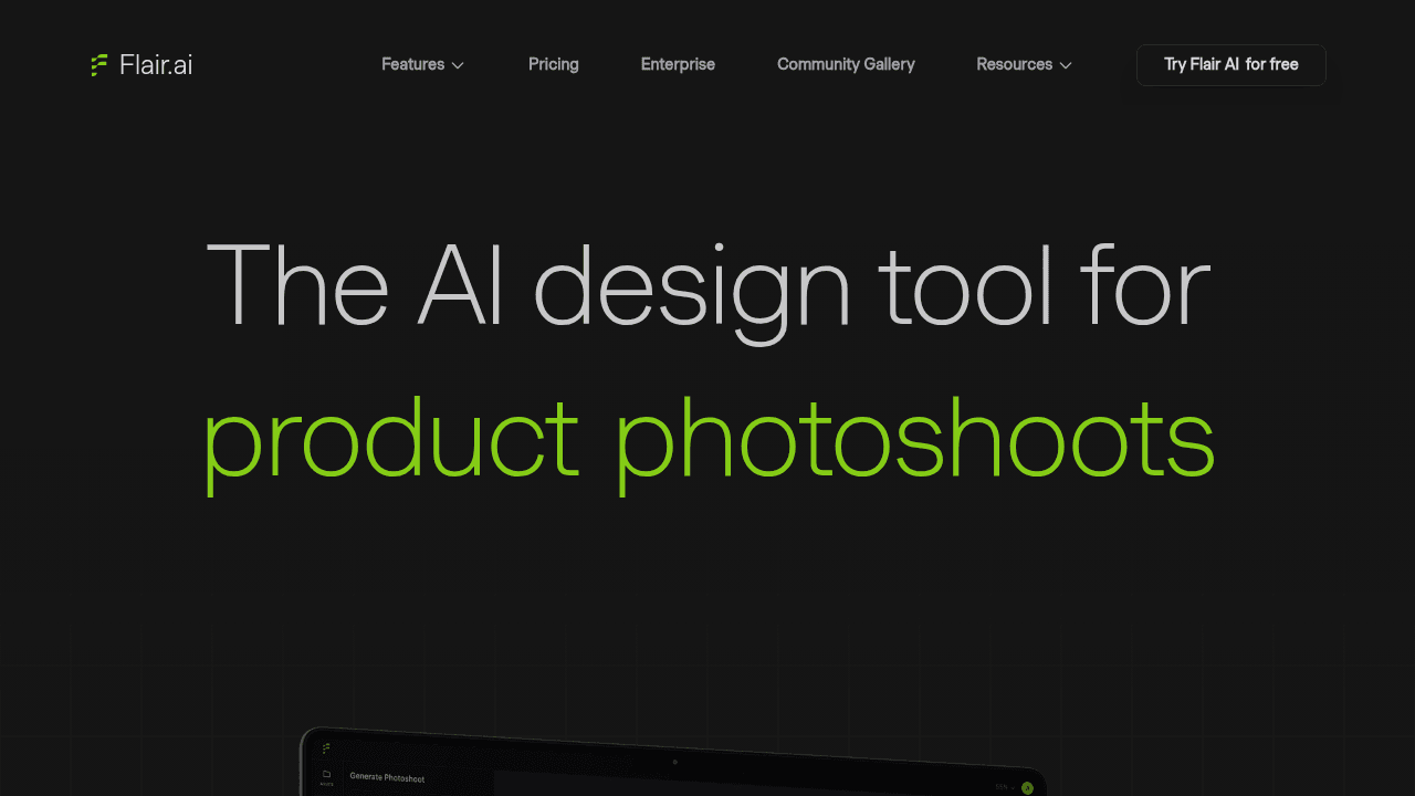 Flair interface screenshot showing main features and user interface