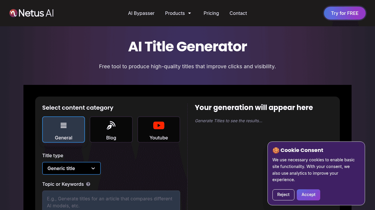 HeadlinesAI interface screenshot showing main features and user interface