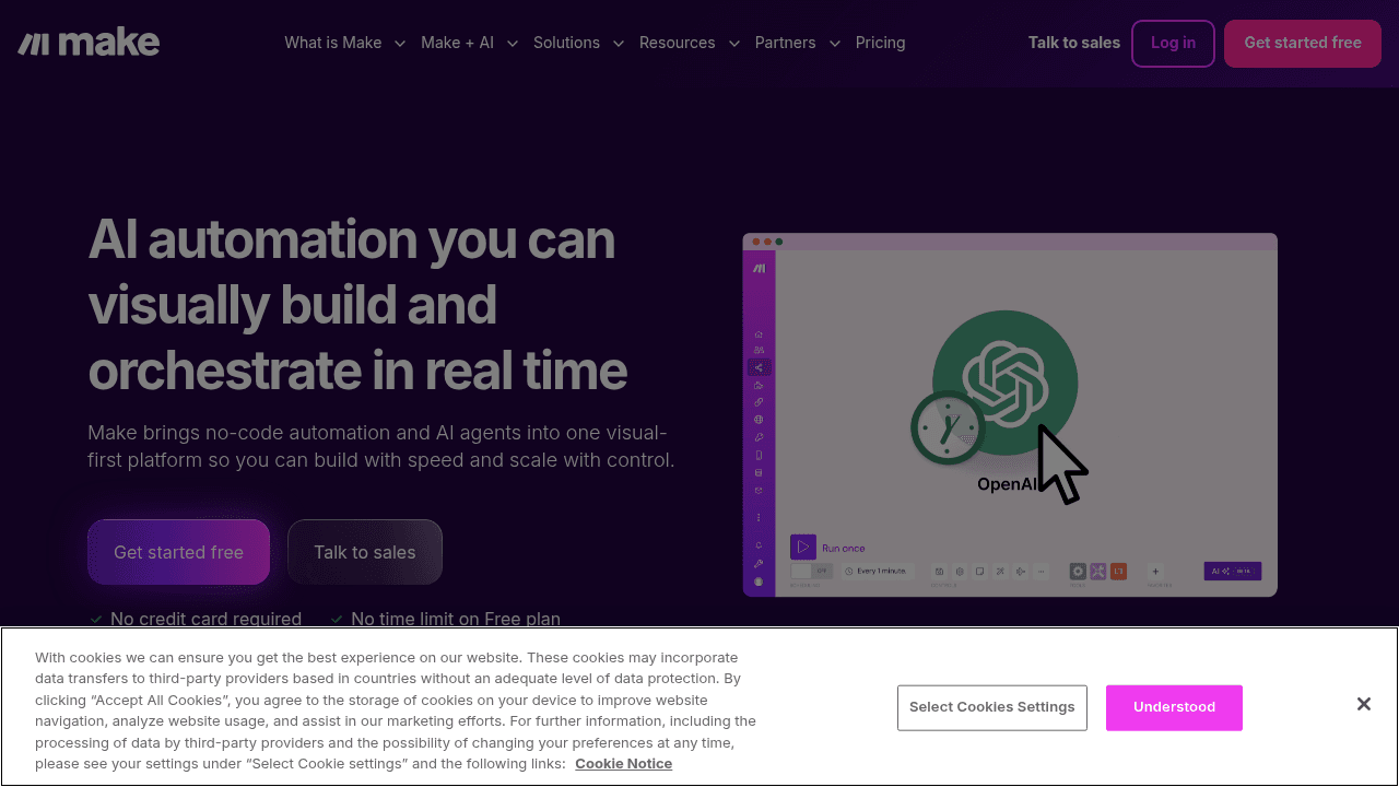 Make interface screenshot showing main features and user interface