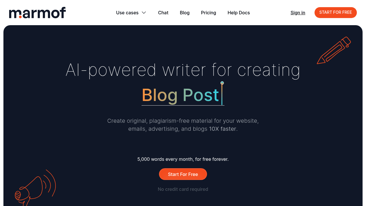 Marmof interface screenshot showing main features and user interface