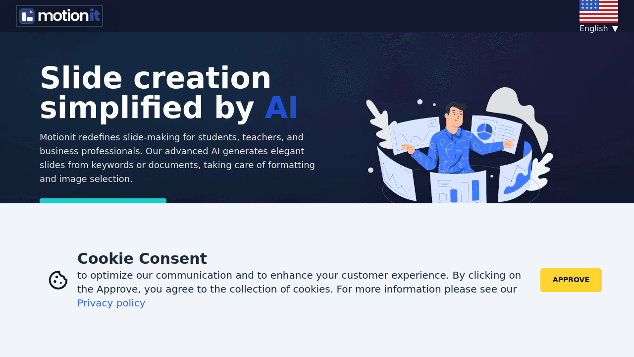 MotionIt AI interface screenshot showing main features and user interface
