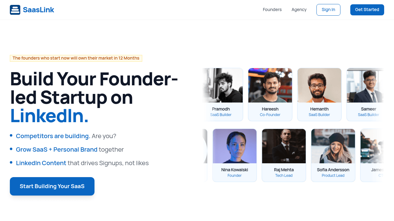 SaasLink interface screenshot showing main features and user interface
