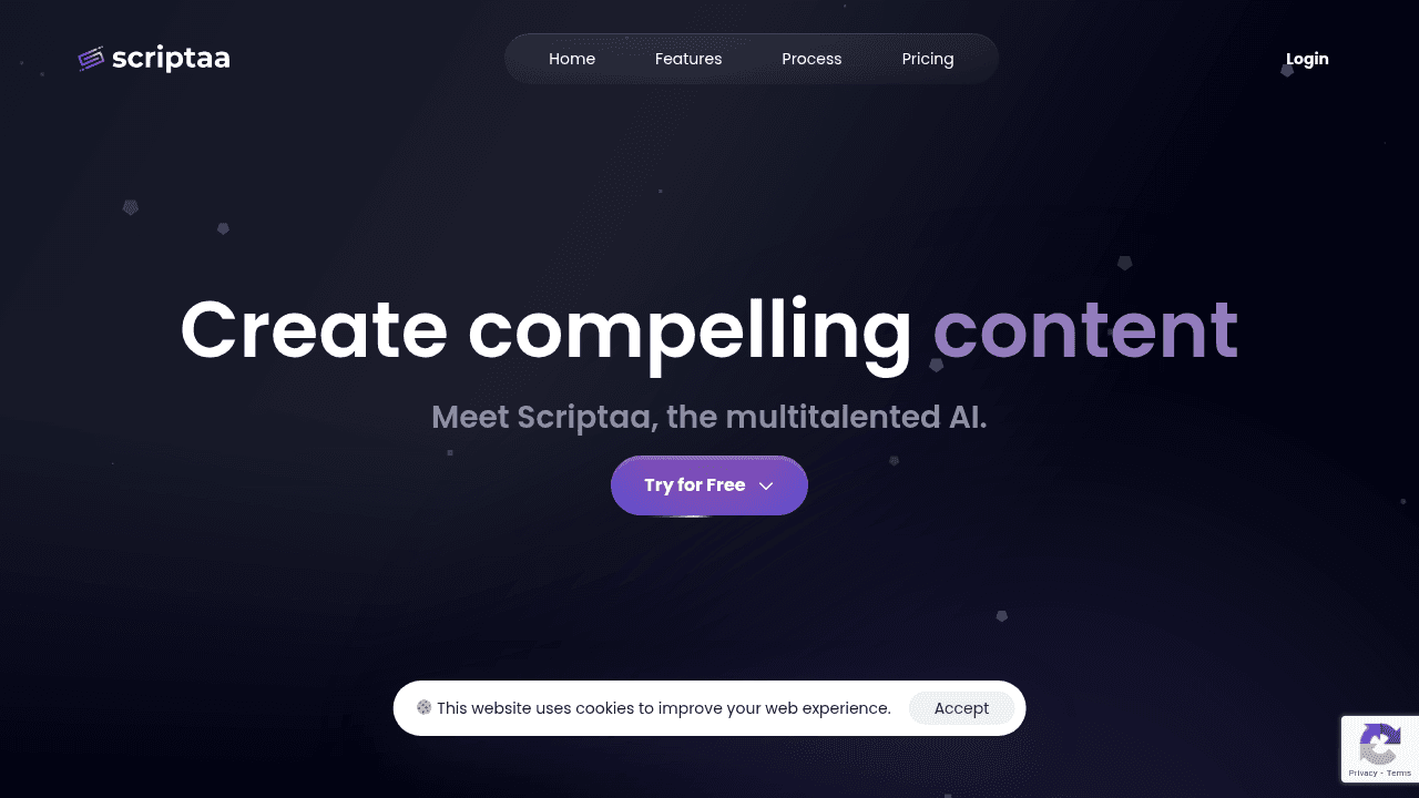 Scriptaa interface screenshot showing main features and user interface