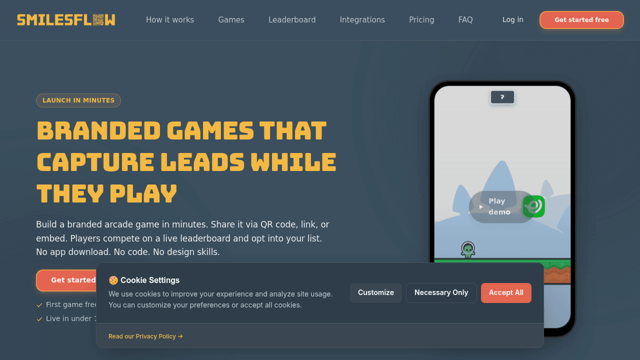 SmilesFlow interface screenshot showing main features and user interface