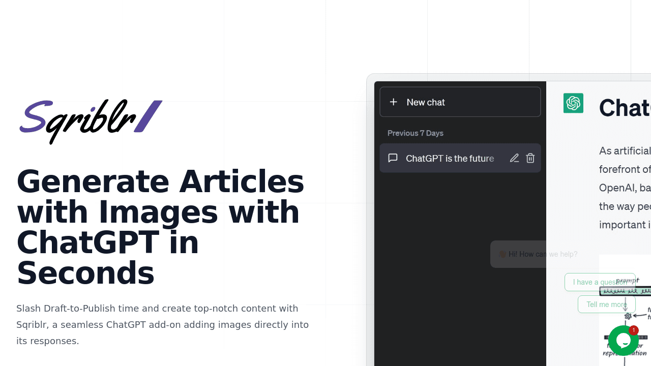 Sqriblr interface screenshot showing main features and user interface
