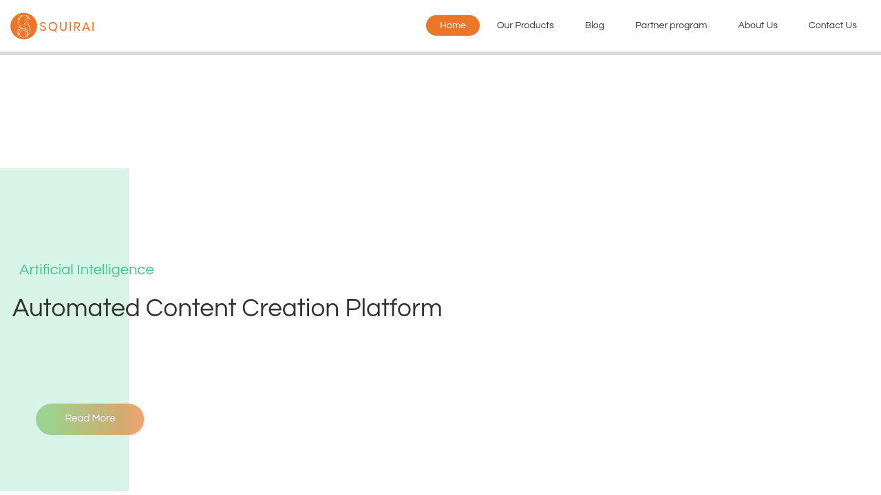 squirai.com interface screenshot showing main features and user interface
