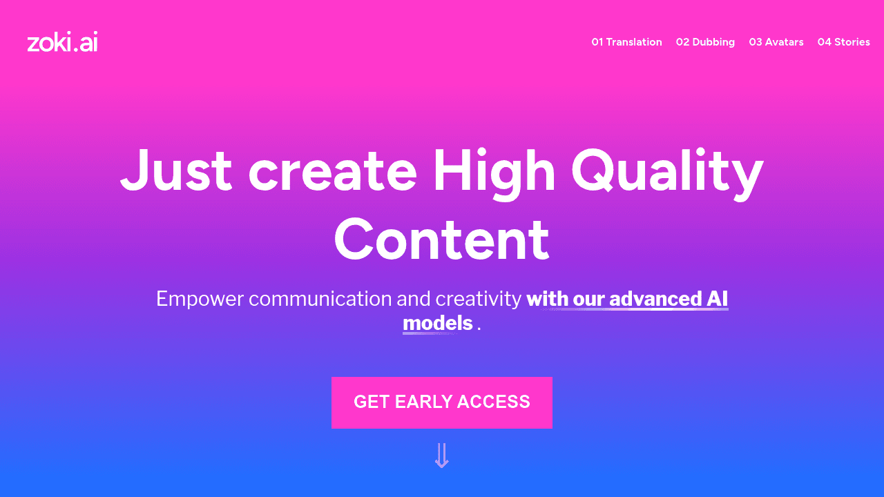 zoki.ai interface screenshot showing main features and user interface