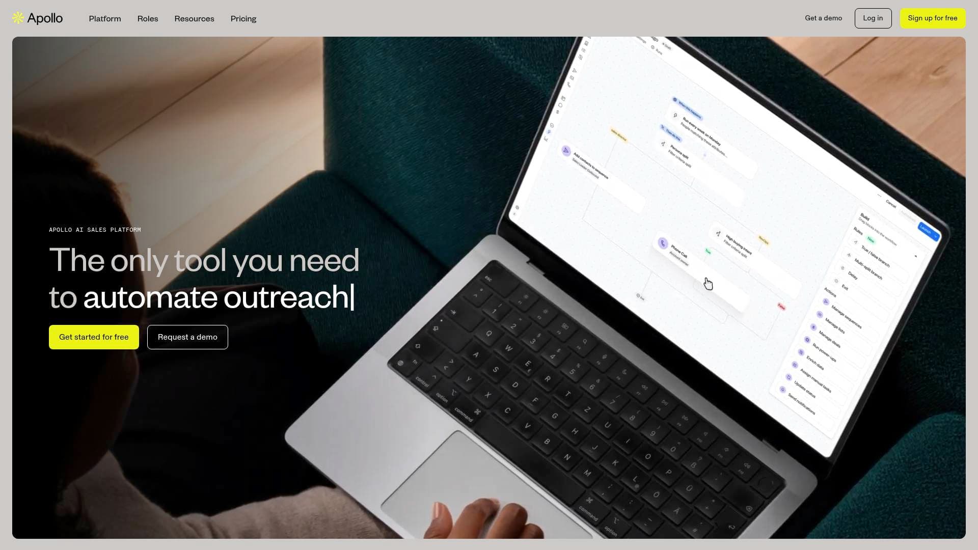 Apollo interface screenshot showing main features and user interface