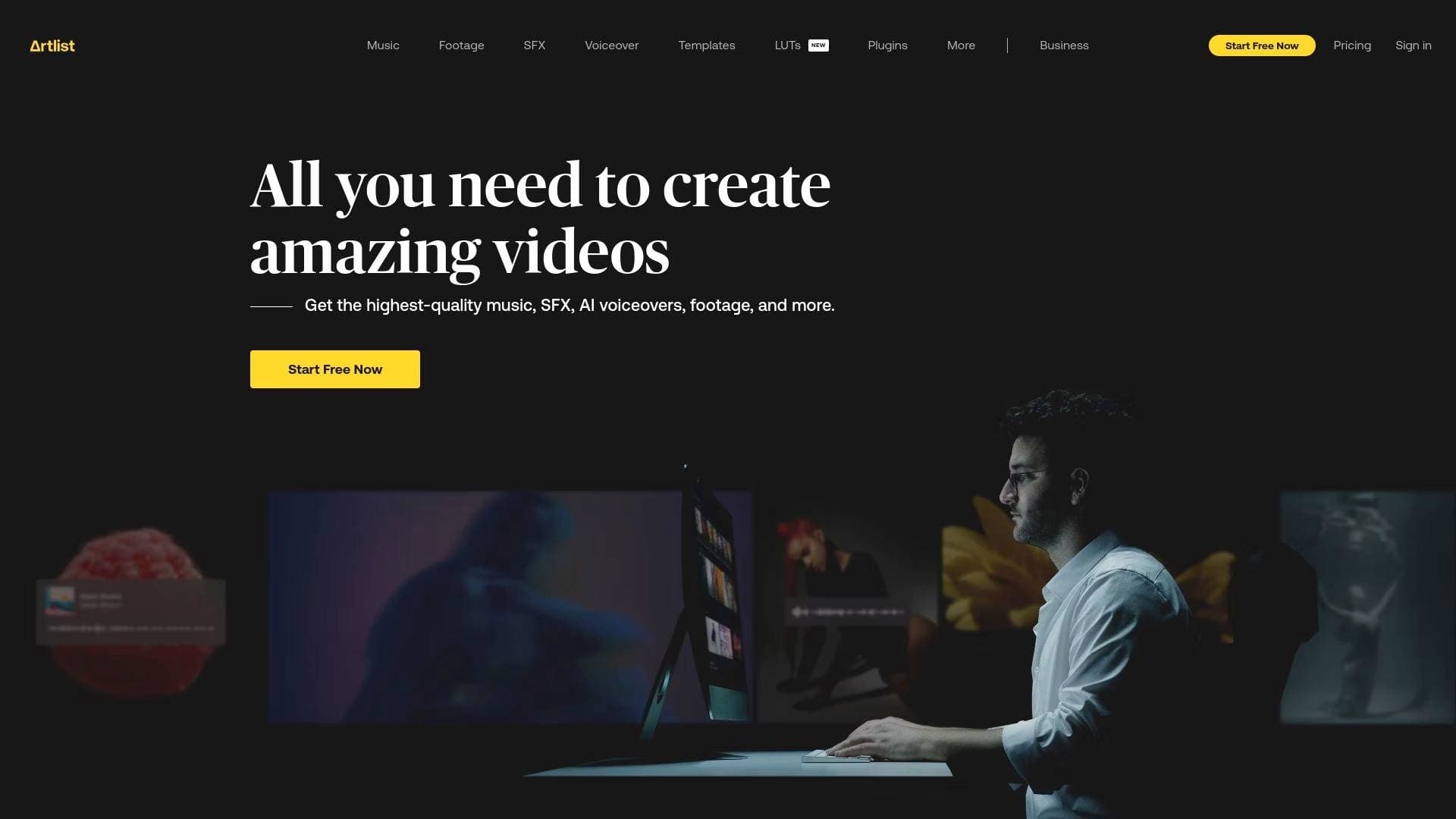 ArtList interface screenshot showing main features and user interface