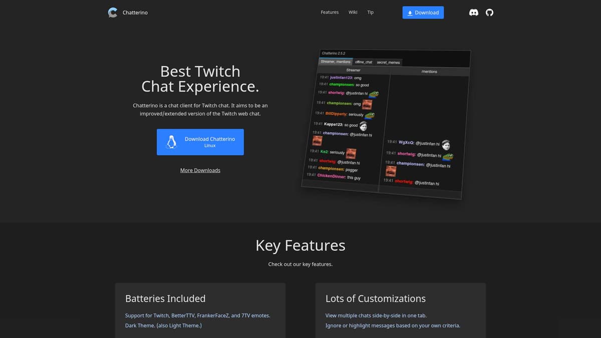 Chatterino: A customizable, lightweight Twitch chat client ...