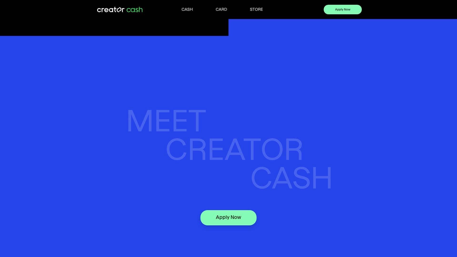 Creatorcash interface screenshot showing main features and user interface