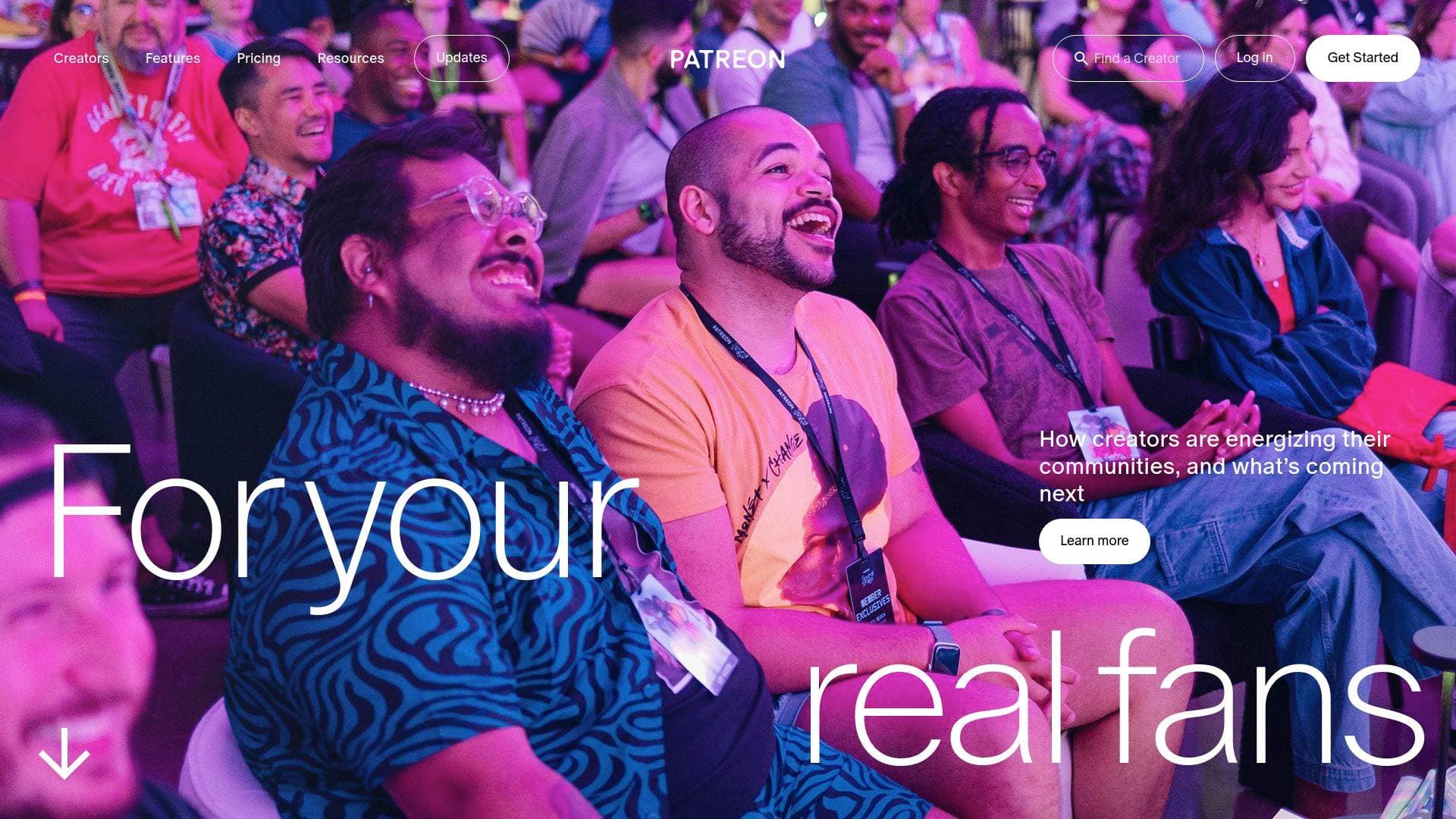 Patreon interface screenshot showing main features and user interface