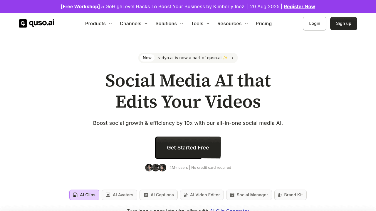 Video to Blog AI interface screenshot showing main features and user interface