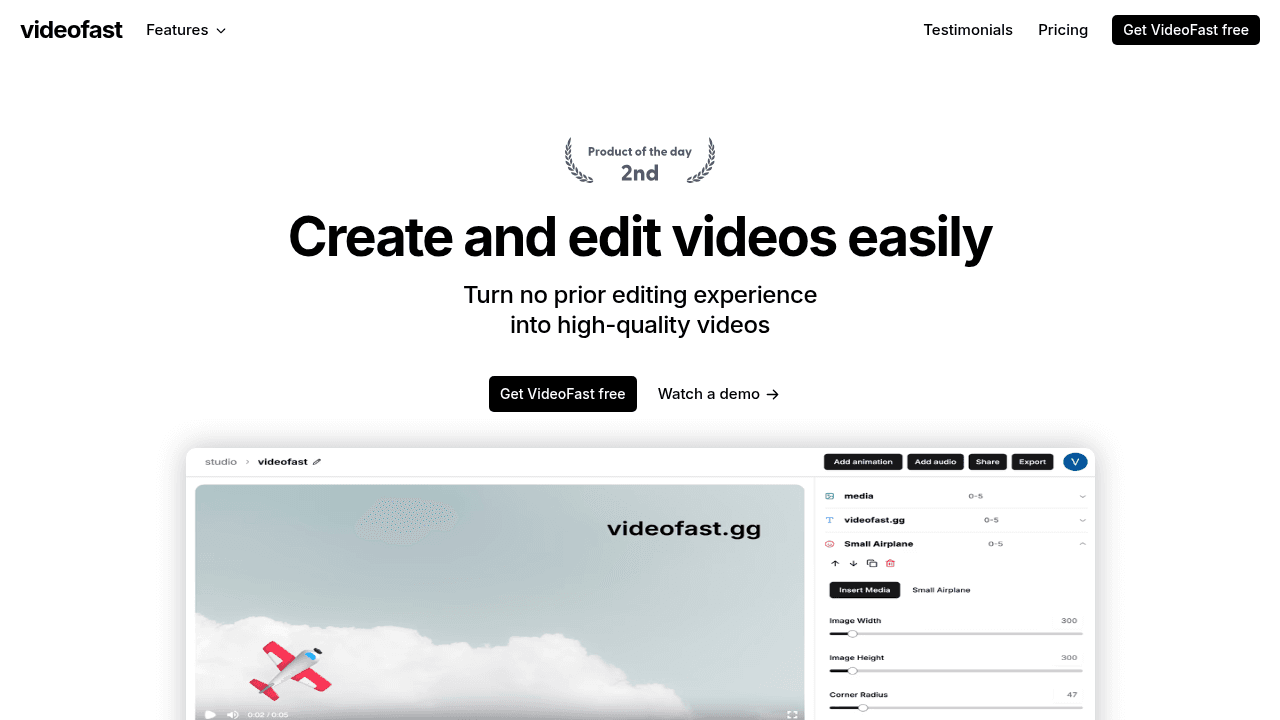 A screenshot of VideoFast