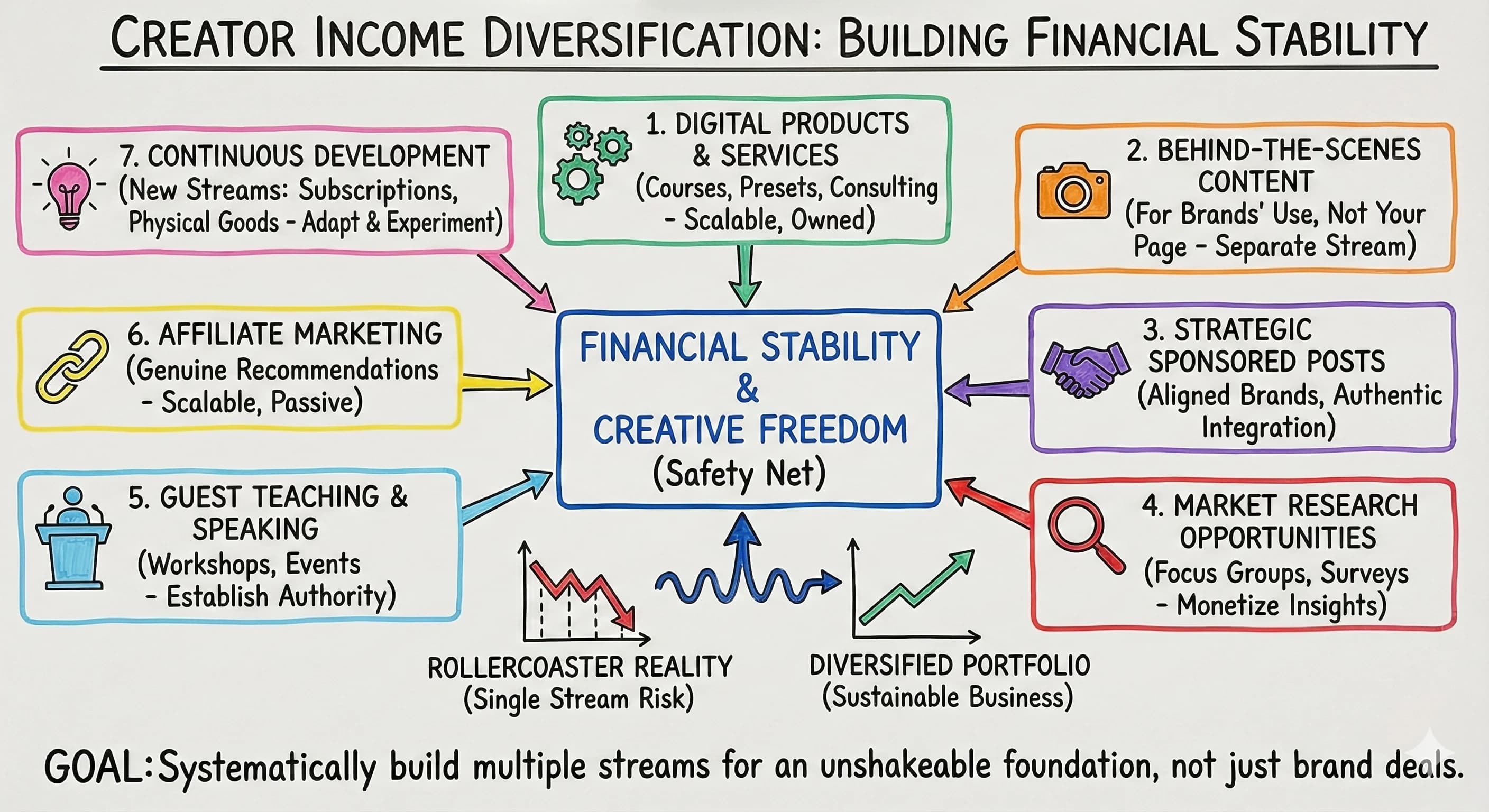 7 Revenue Streams Every Content Creator Needs to Build Financial Stability