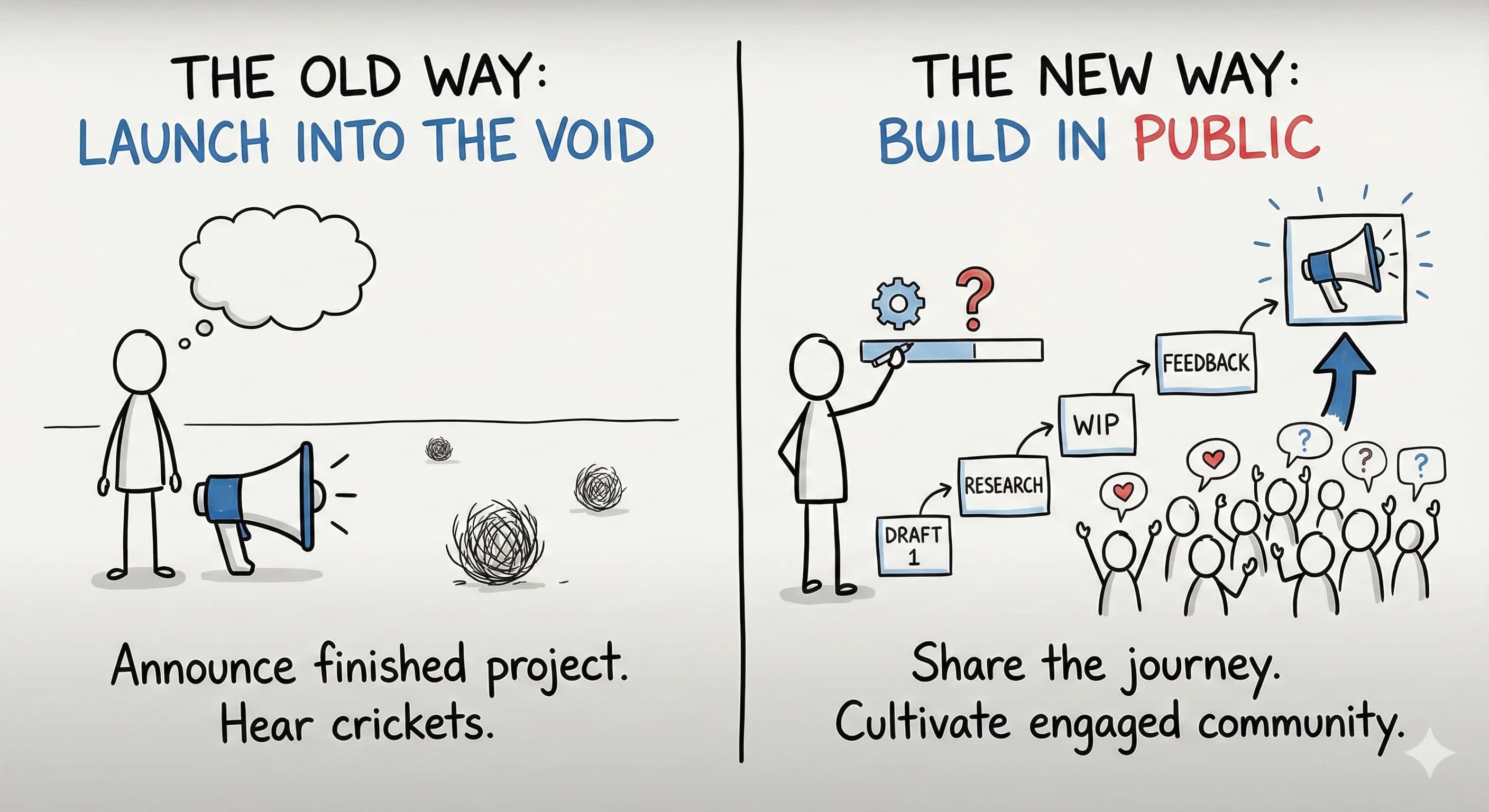 Build In Public: How Content Creators Build Engaged Social Media Audiences - Featured blog post image