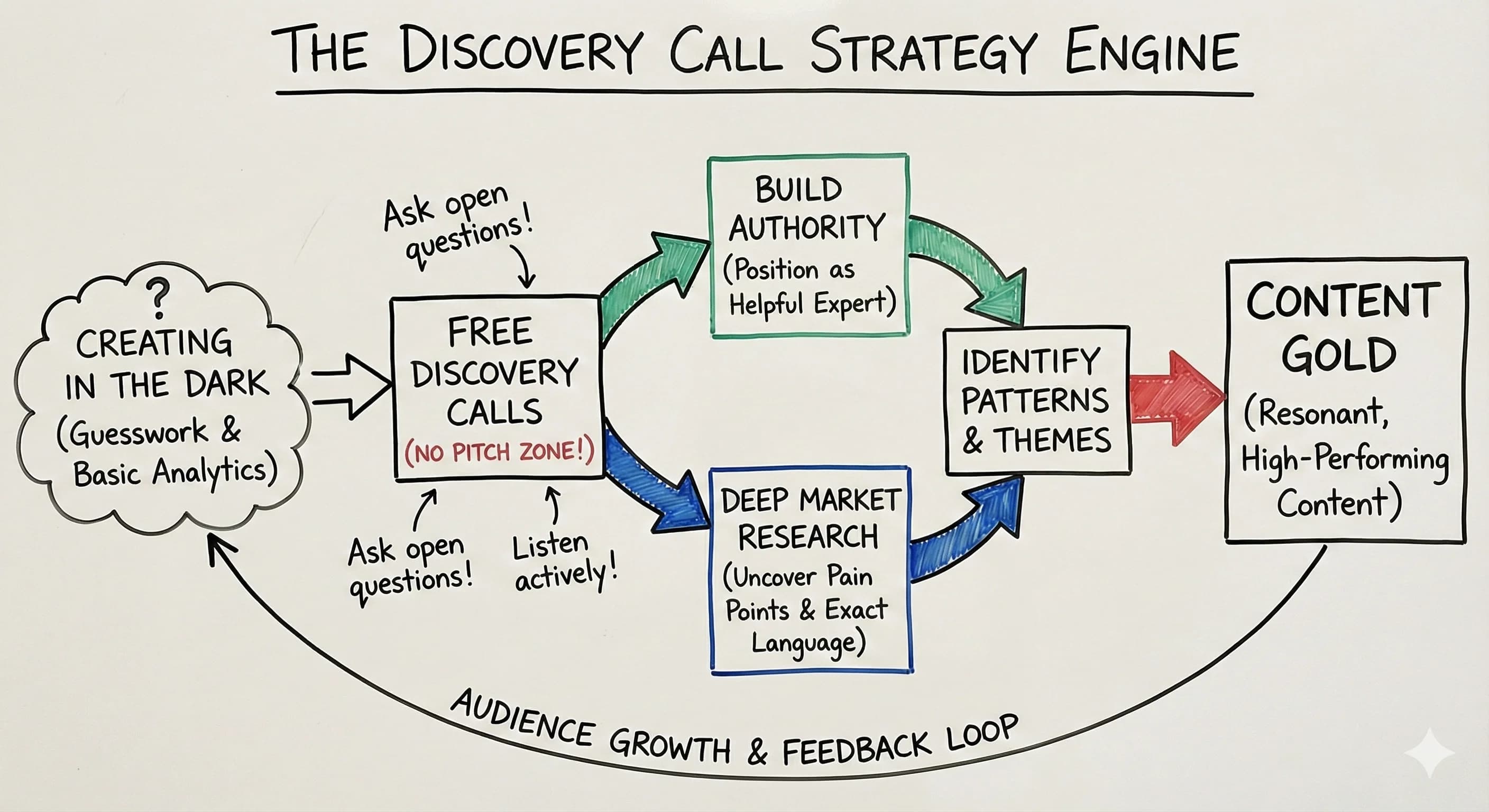 Discovery Call Strategy: Turn Free Consultations Into Content Gold and Audience Growth - Featured blog post image