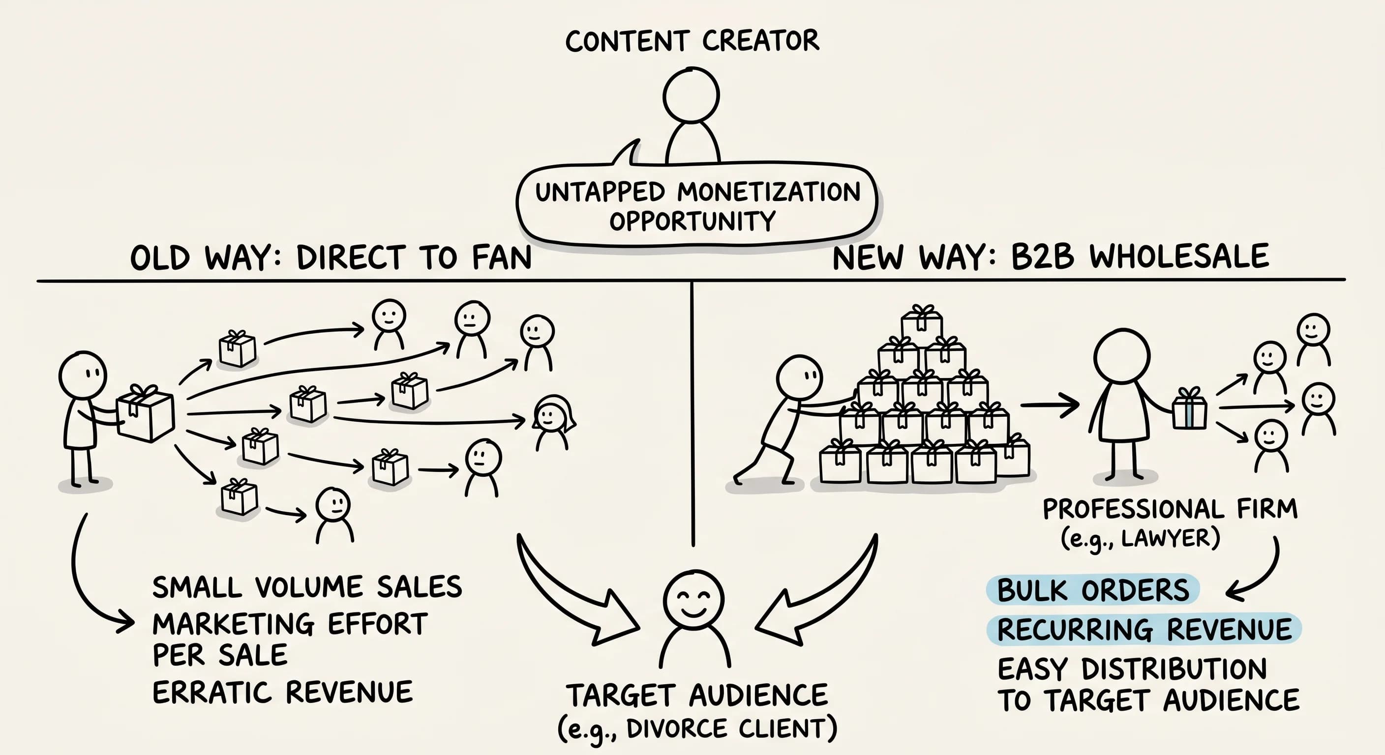 How Content Creators Can Sell Wholesale B2B Products to Lawyers and Service Professionals - Featured blog post image