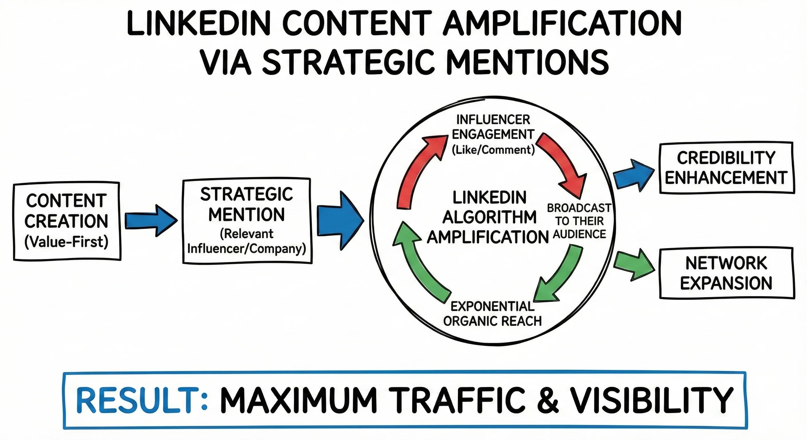 How to Amplify Your Content on LinkedIn Using Strategic Mentions for Maximum Organic Reach - Featured blog post image