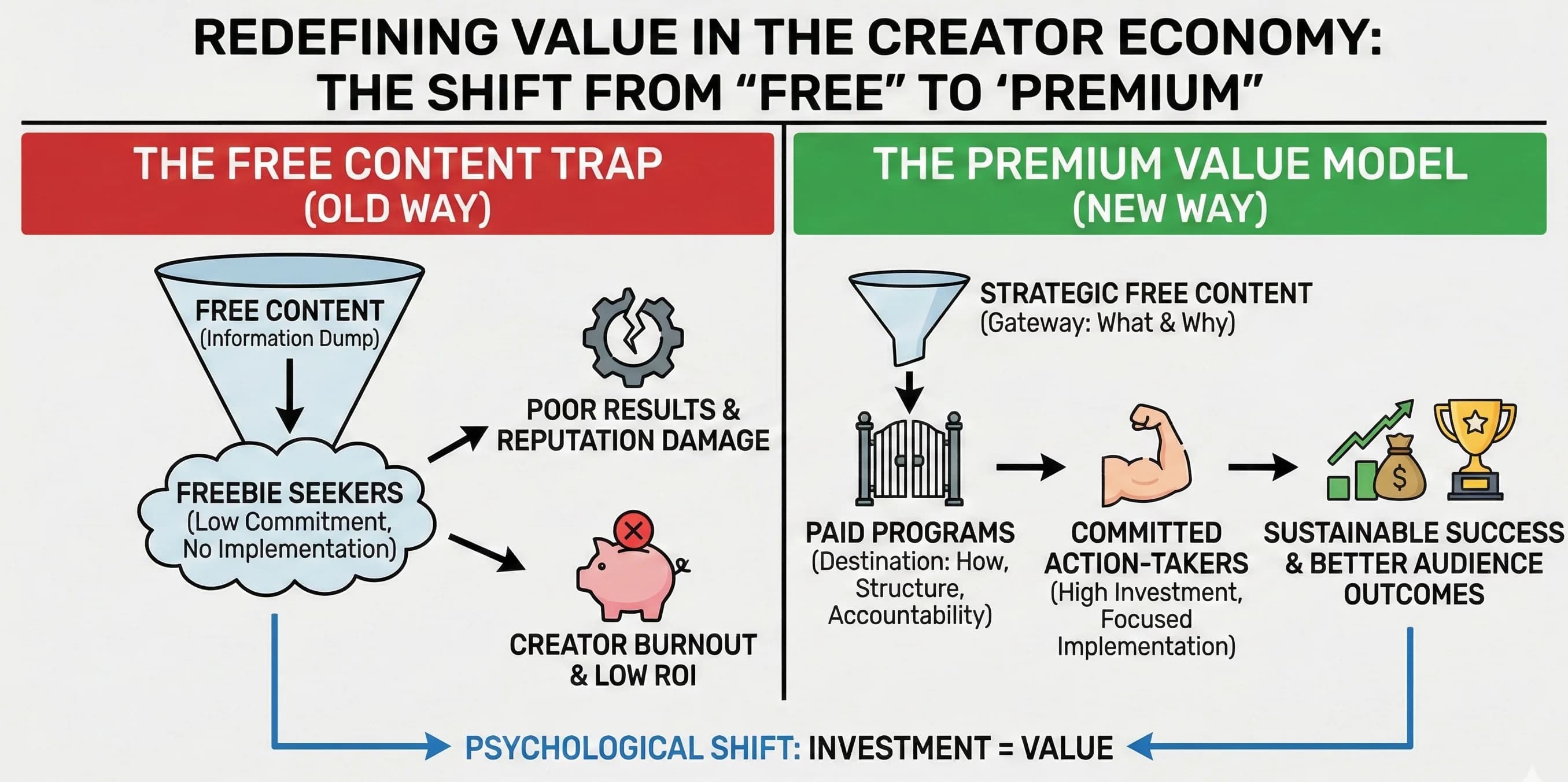 How to Redefine Value: Why Influencers Should Stop Giving Everything Away for Free - Blog post thumbnail