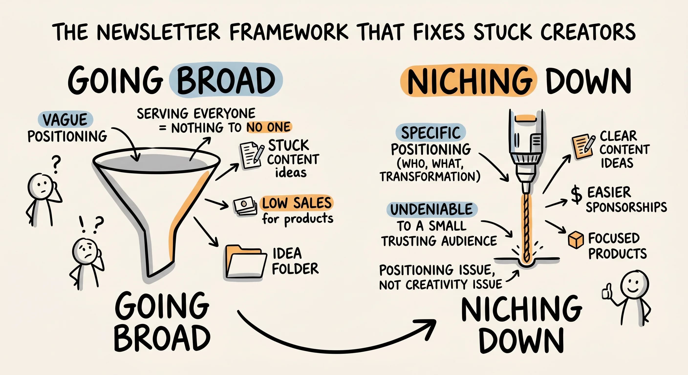 Newsletter Niche: Should You Niche Down or Go Broad? - Featured blog post image