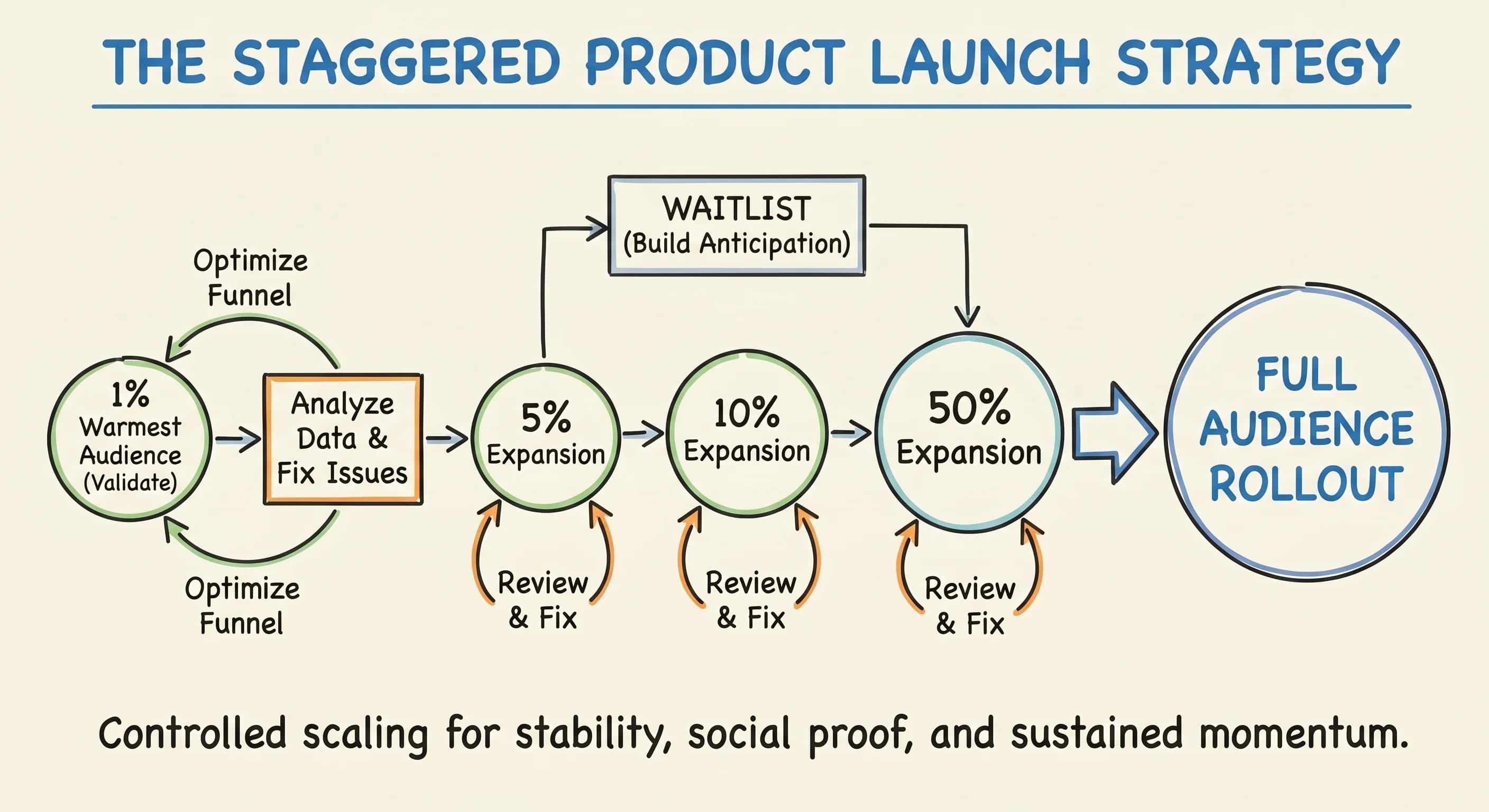 Staggered Product Launch Strategy: How Content Creators Scale Without System Crashes - Blog post thumbnail