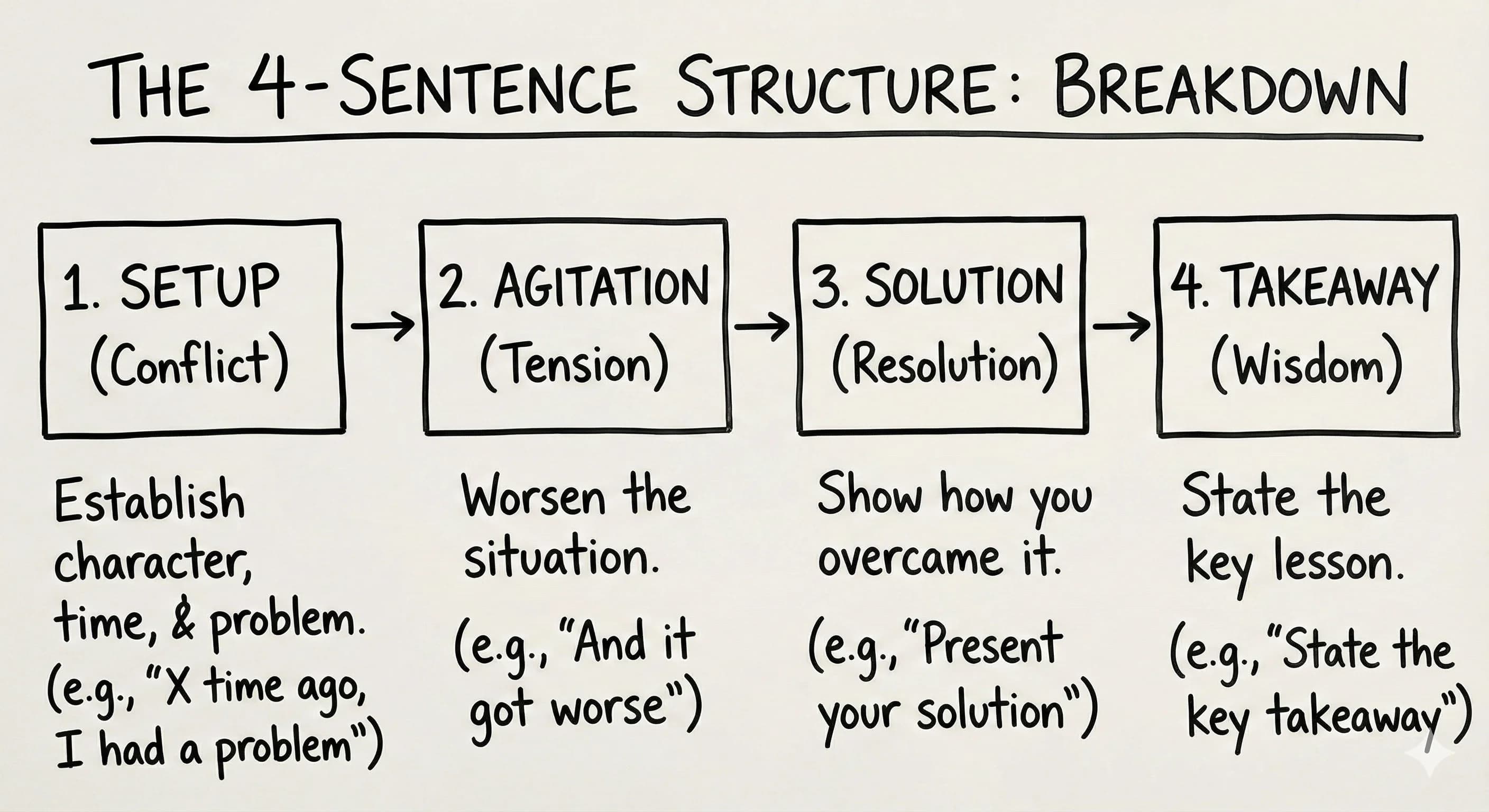 The 4-Sentence Story Structure for Twitter Content Creators - overview