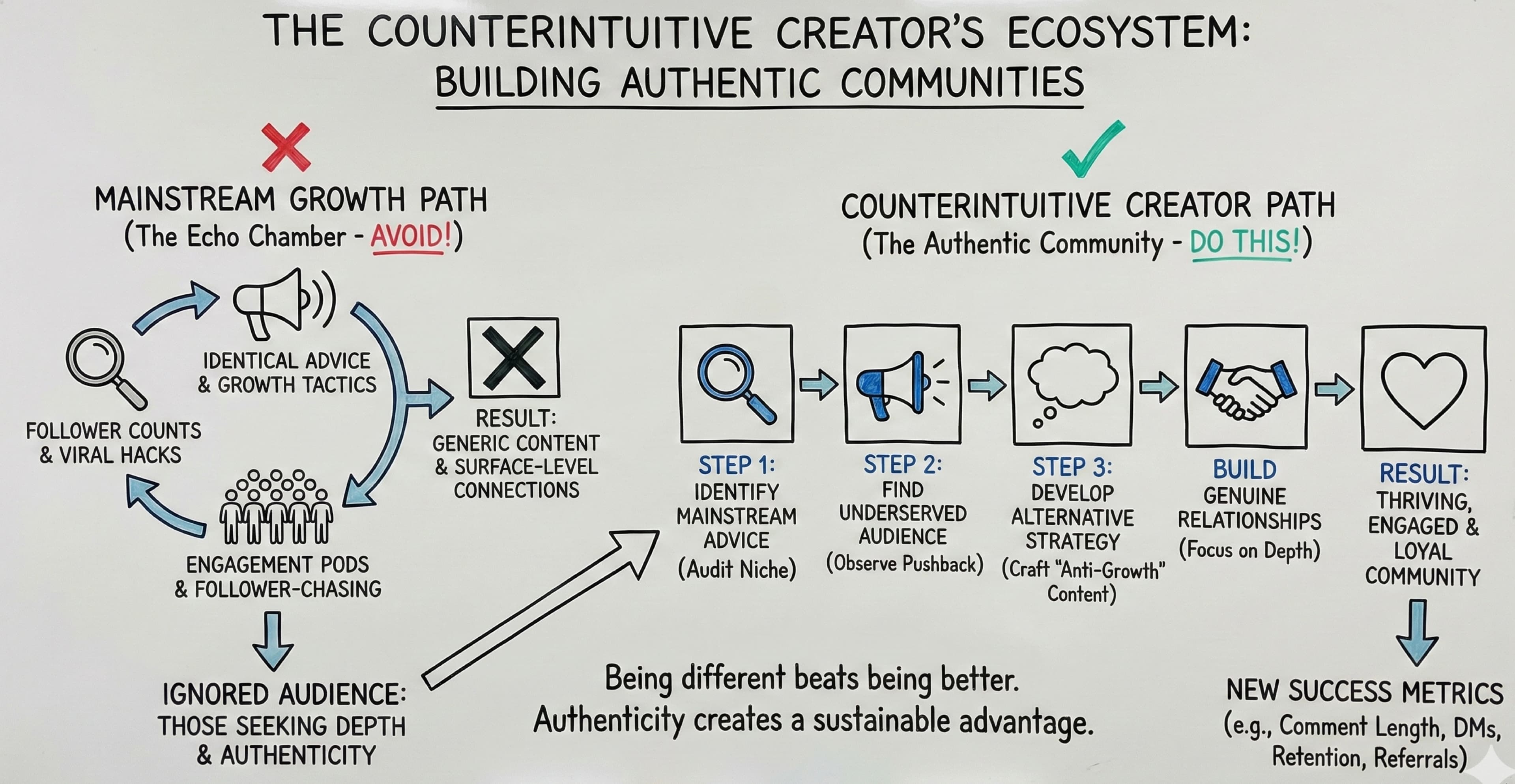 The Counterintuitive Creator's Guide: How to Build Your Niche by Going Against the Grain on Social Media - Featured blog post image