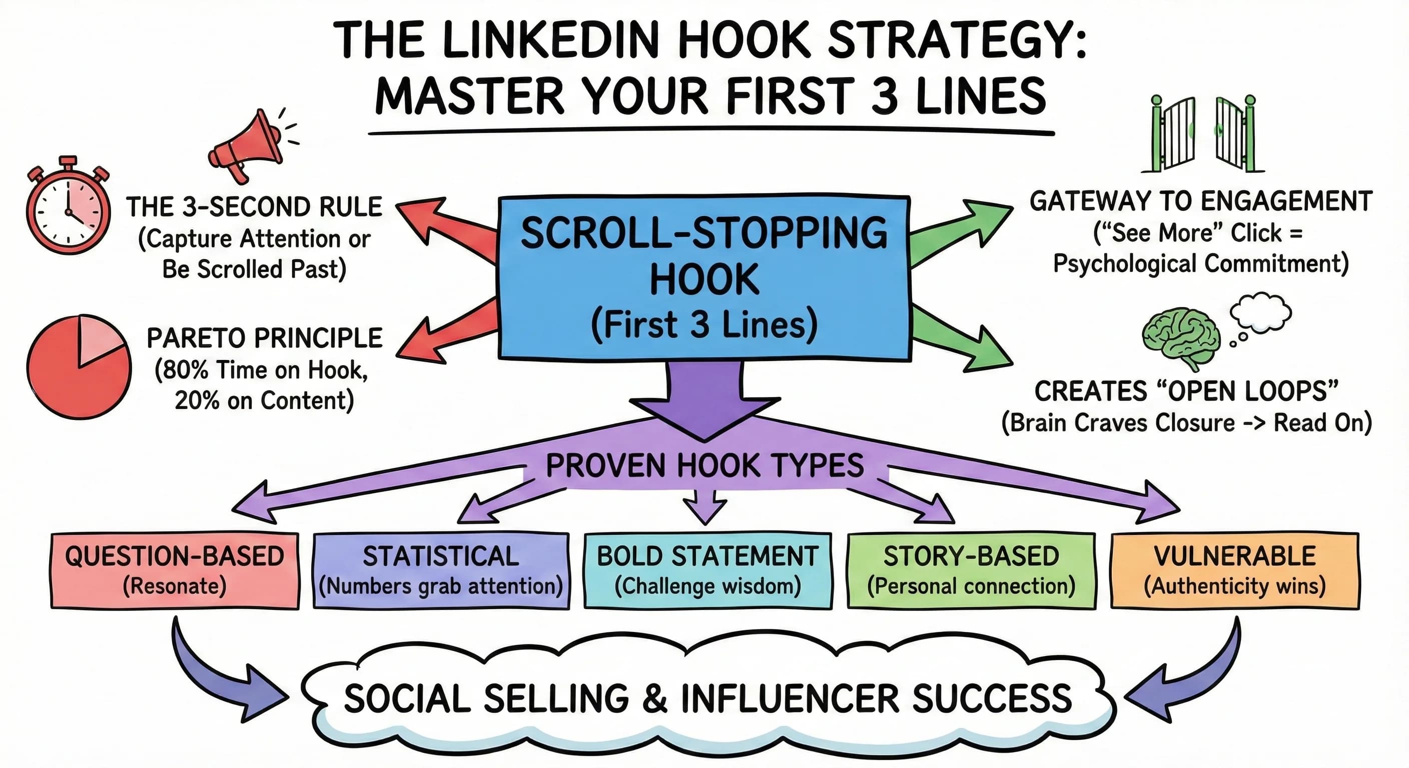 The LinkedIn Hook Strategy: Master Your First Three Lines to Stop the Scroll - Featured blog post image