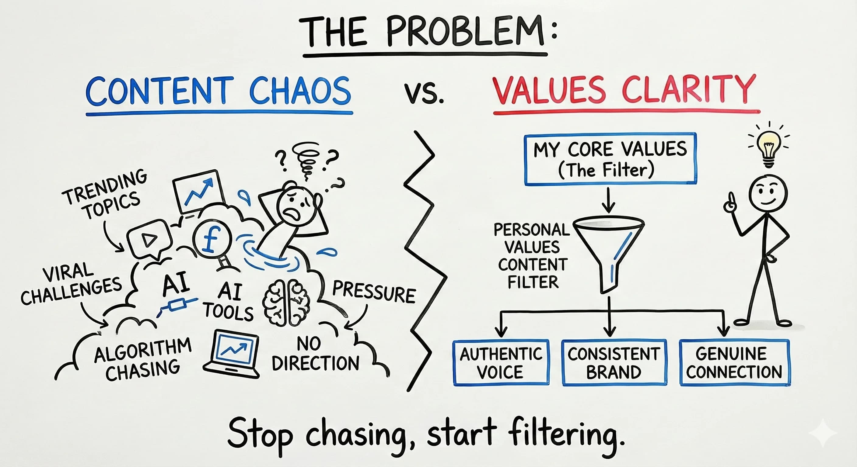 The Personal Values Content Filter: Your Secret Weapon for Authentic Brand Creation - Blog post thumbnail