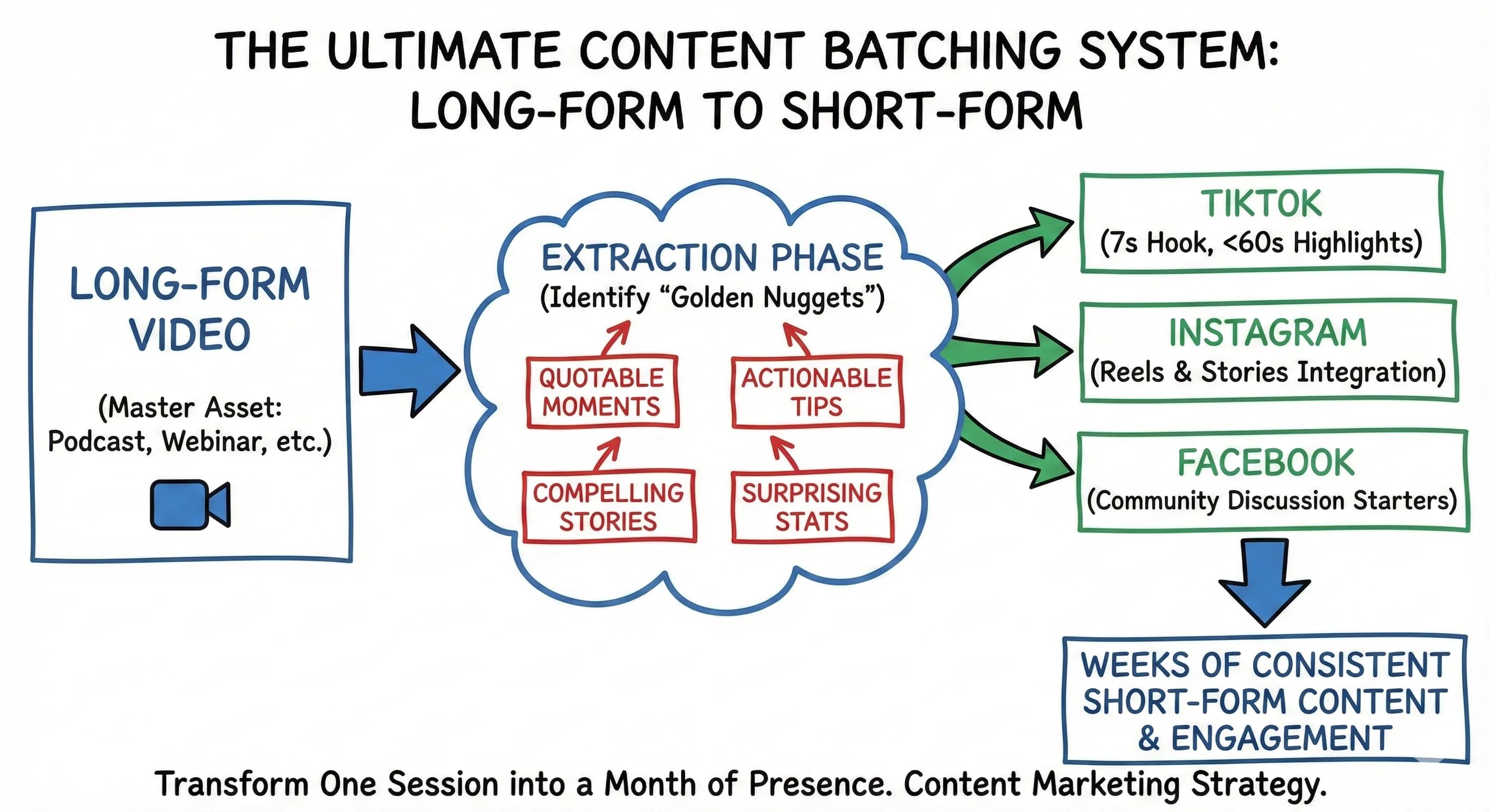 The Ultimate Content Batching System: Turn One Long-Form Video Into Weeks of Short-Form Content - Featured blog post image
