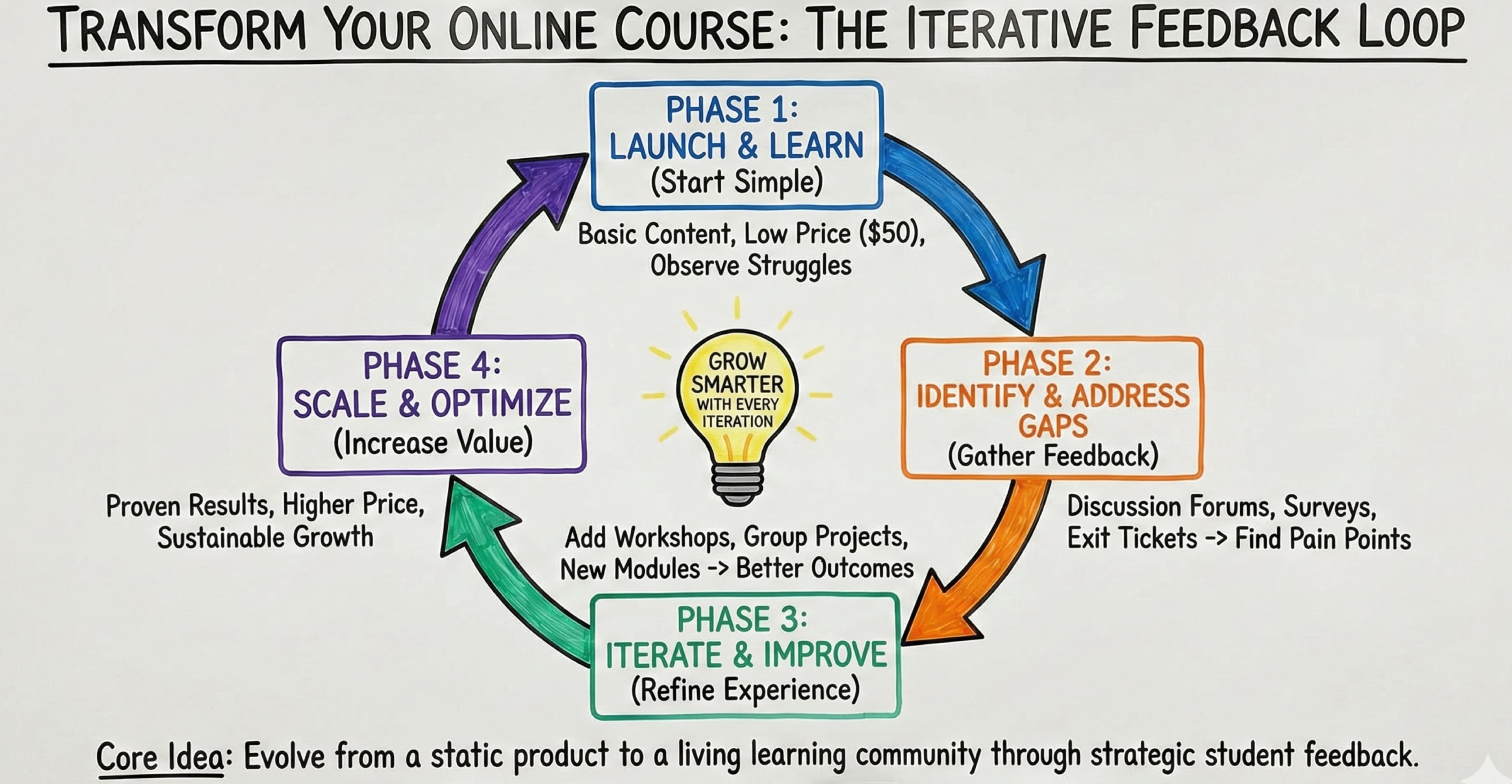 Transform Your Online Course Through Strategic Student Feedback and Iterative Learning Experience Design