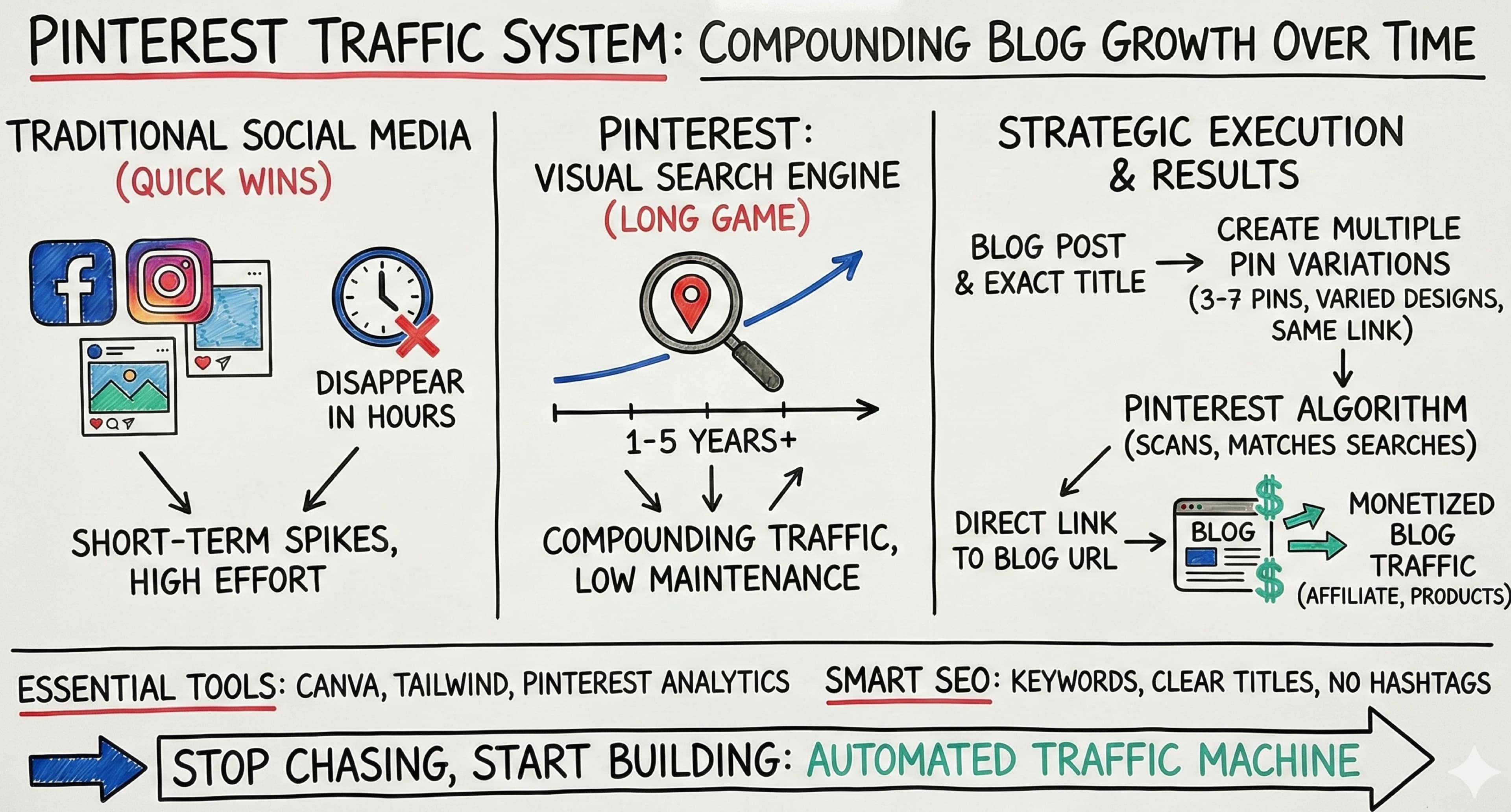 Use Pinterest to Create Blog Traffic That Compounds Over Time