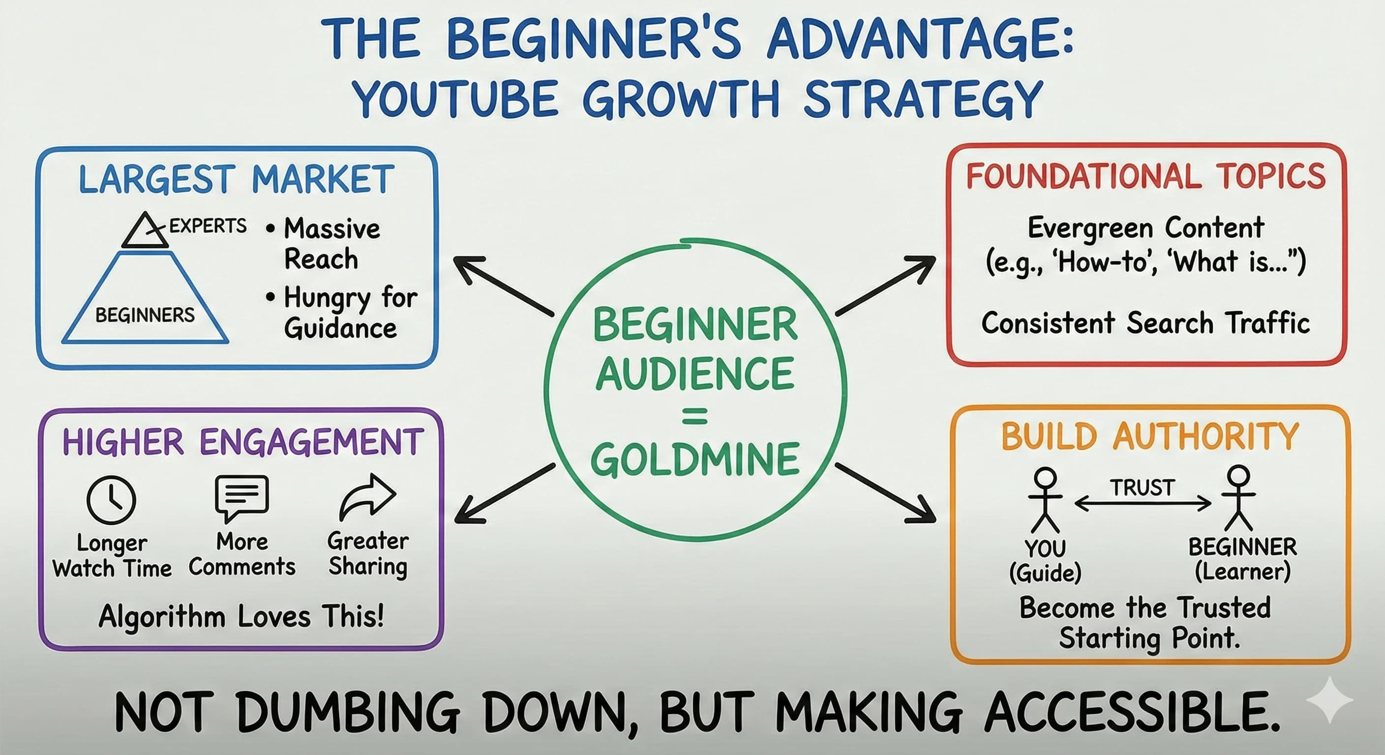 Why Smart Content Creators Target Beginners: The Ultimate YouTube Audience Strategy - Featured blog post image