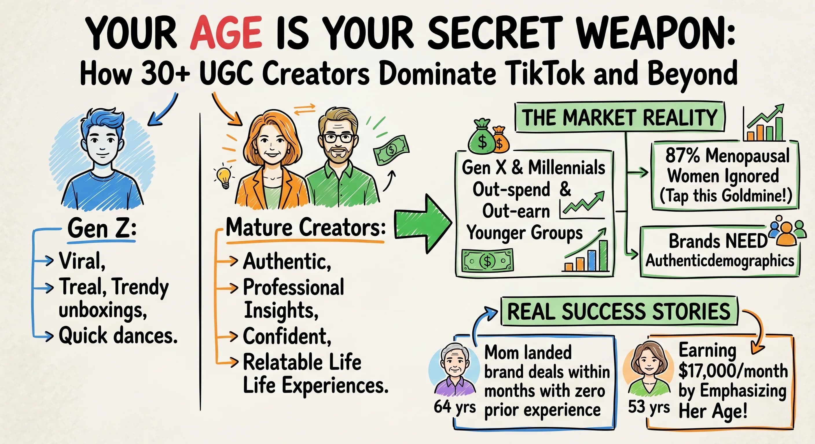 Your Age Is Your Secret Weapon: How 30+ UGC Creators Can Dominate TikTok and Beyond - Blog post thumbnail