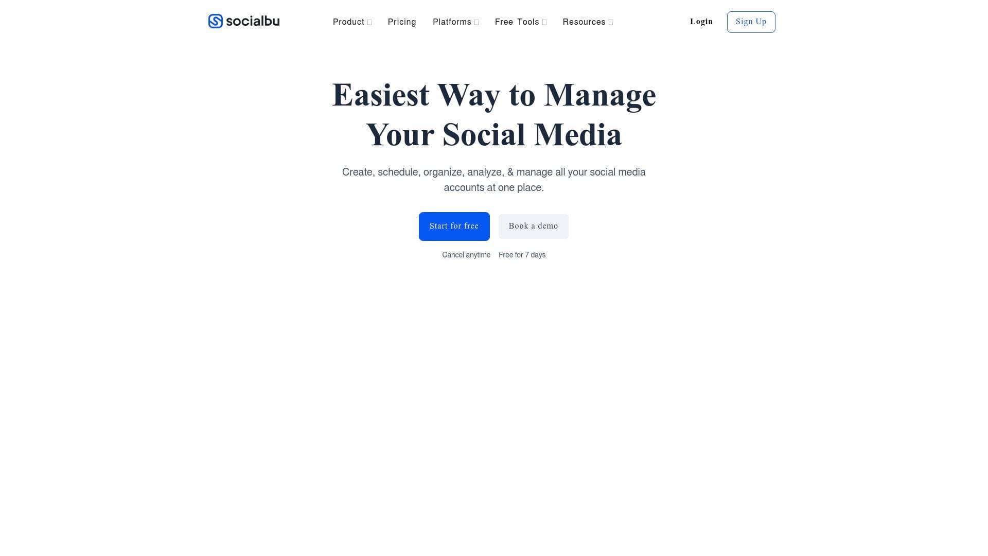 SocialBu interface screenshot showing main features and user interface