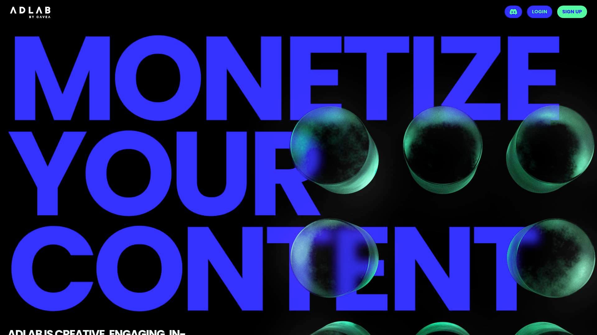 Adlab interface screenshot showing main features and user interface