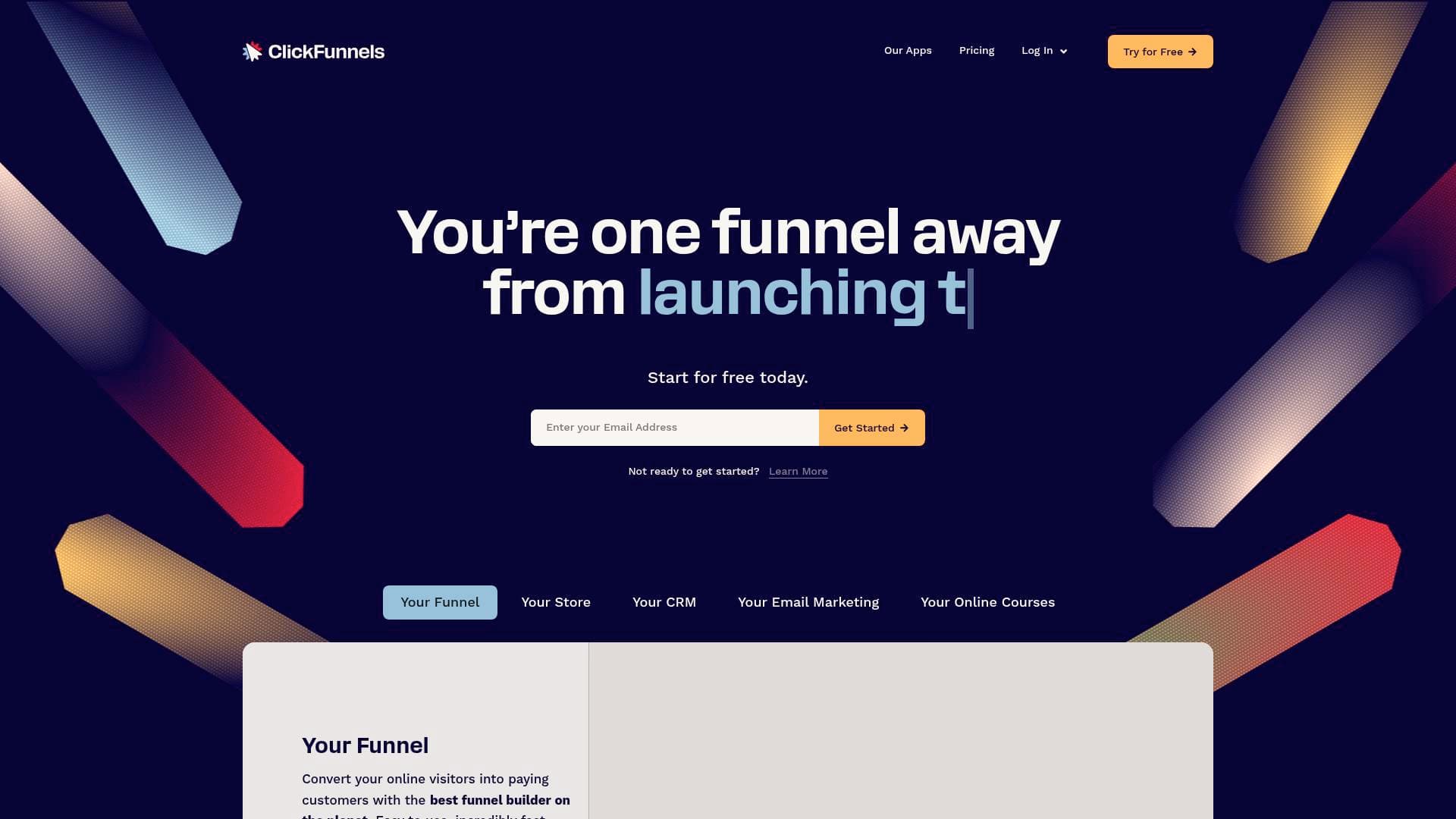 A screenshot of Clickfunnels
