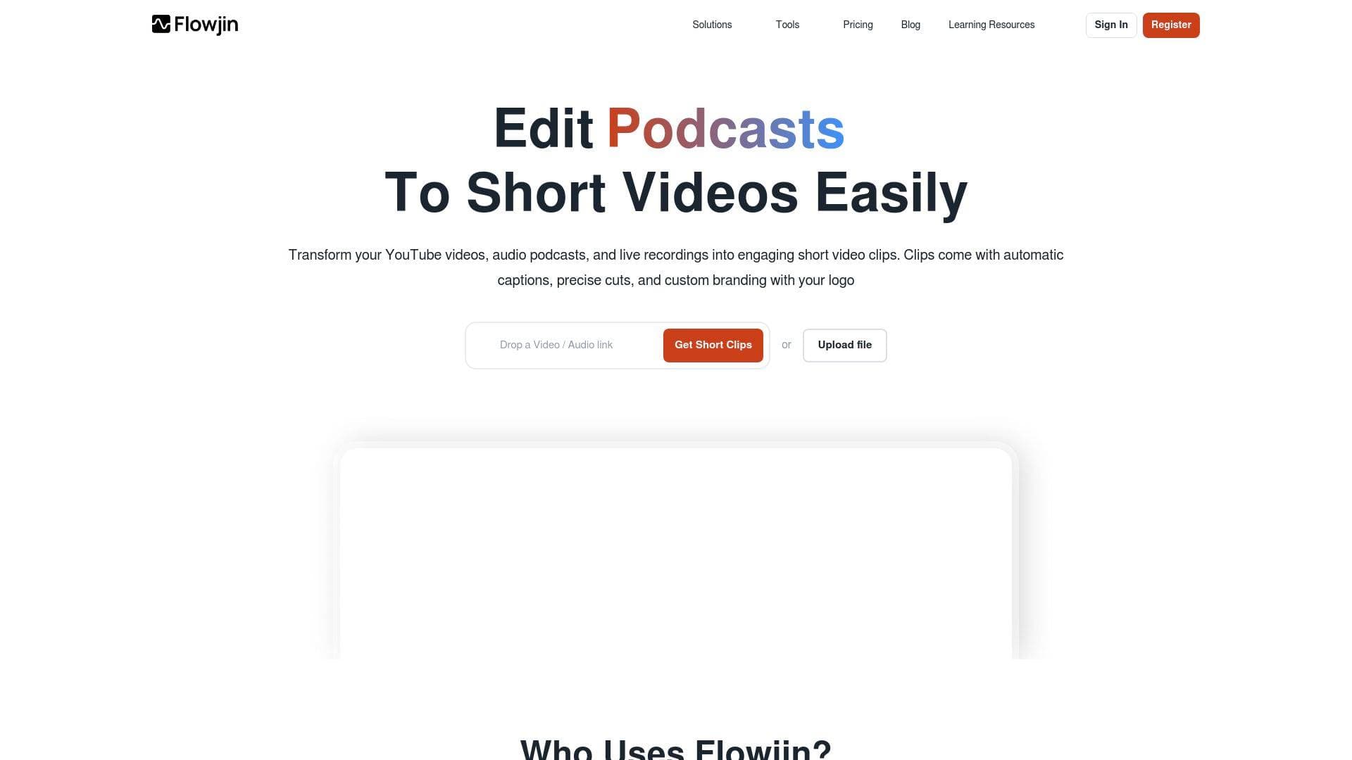 FlowJin interface screenshot showing main features and user interface