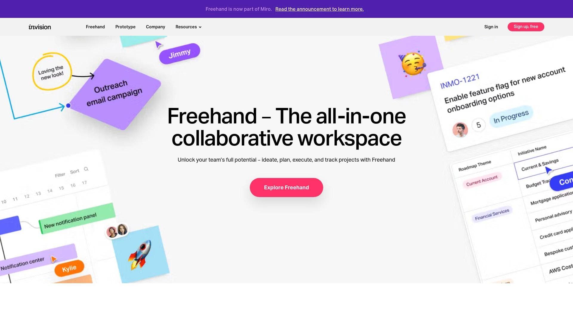 A screenshot of Invision