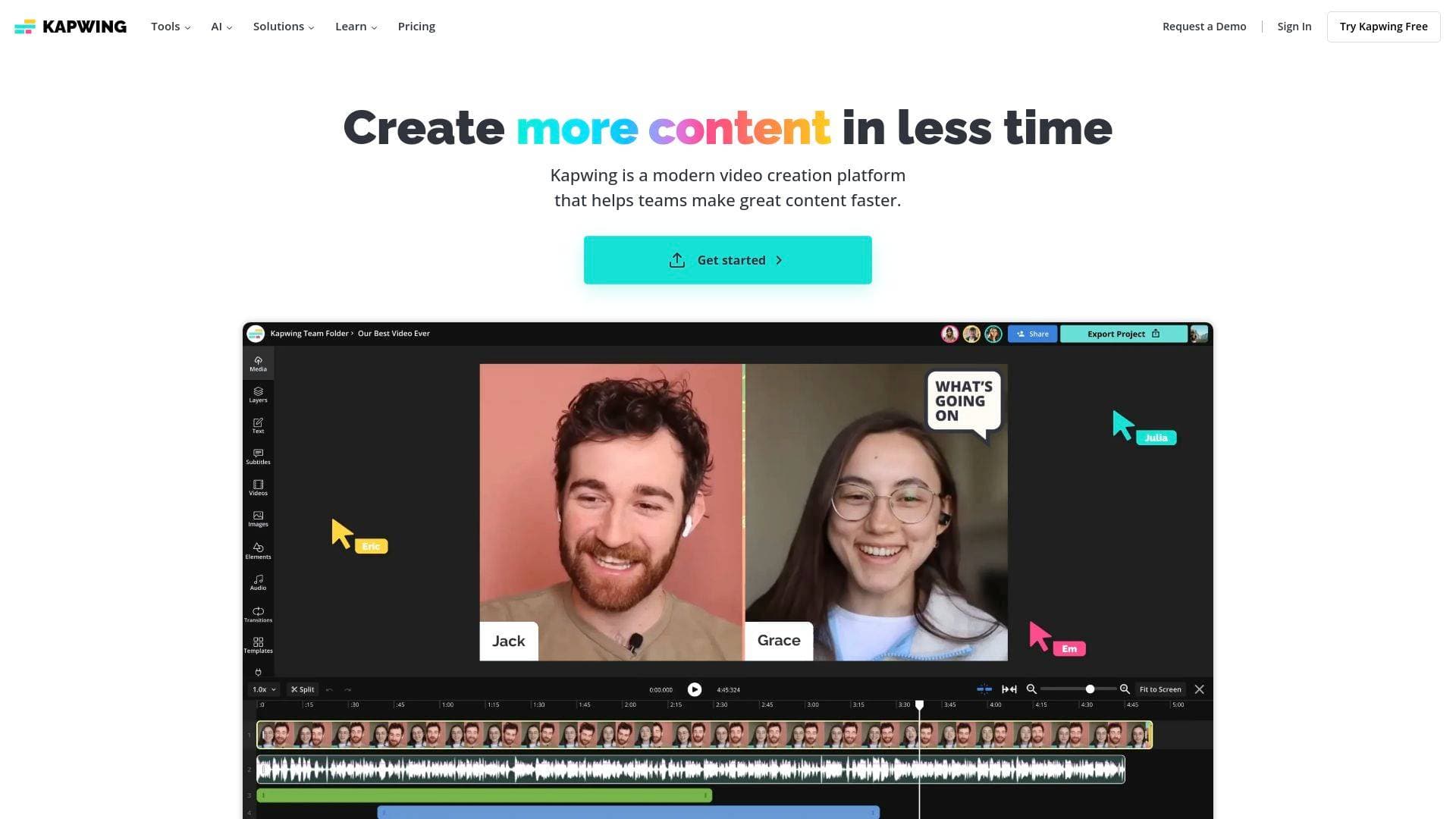A screenshot of Kapwing