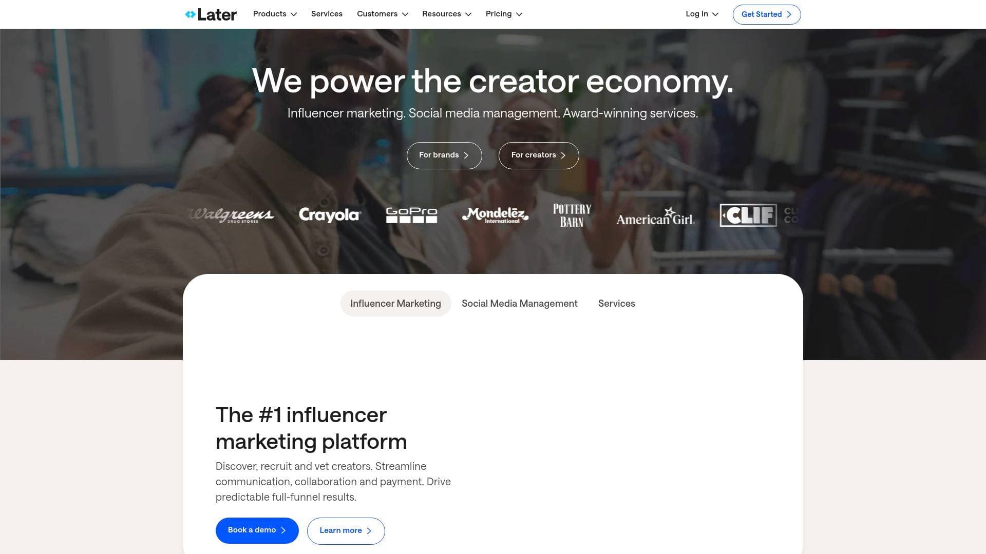 A screenshot of Later