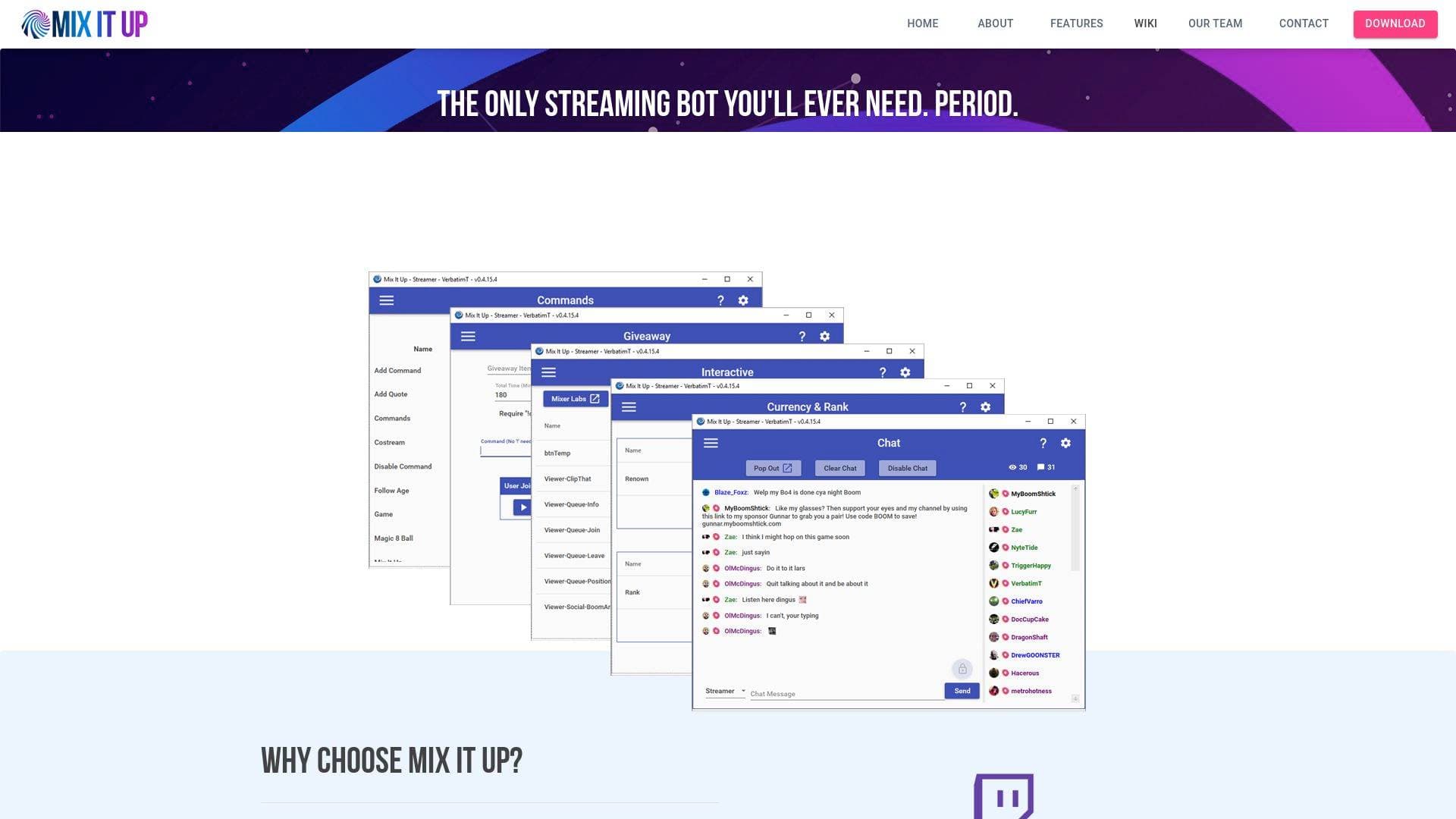 A screenshot of Mix It Up