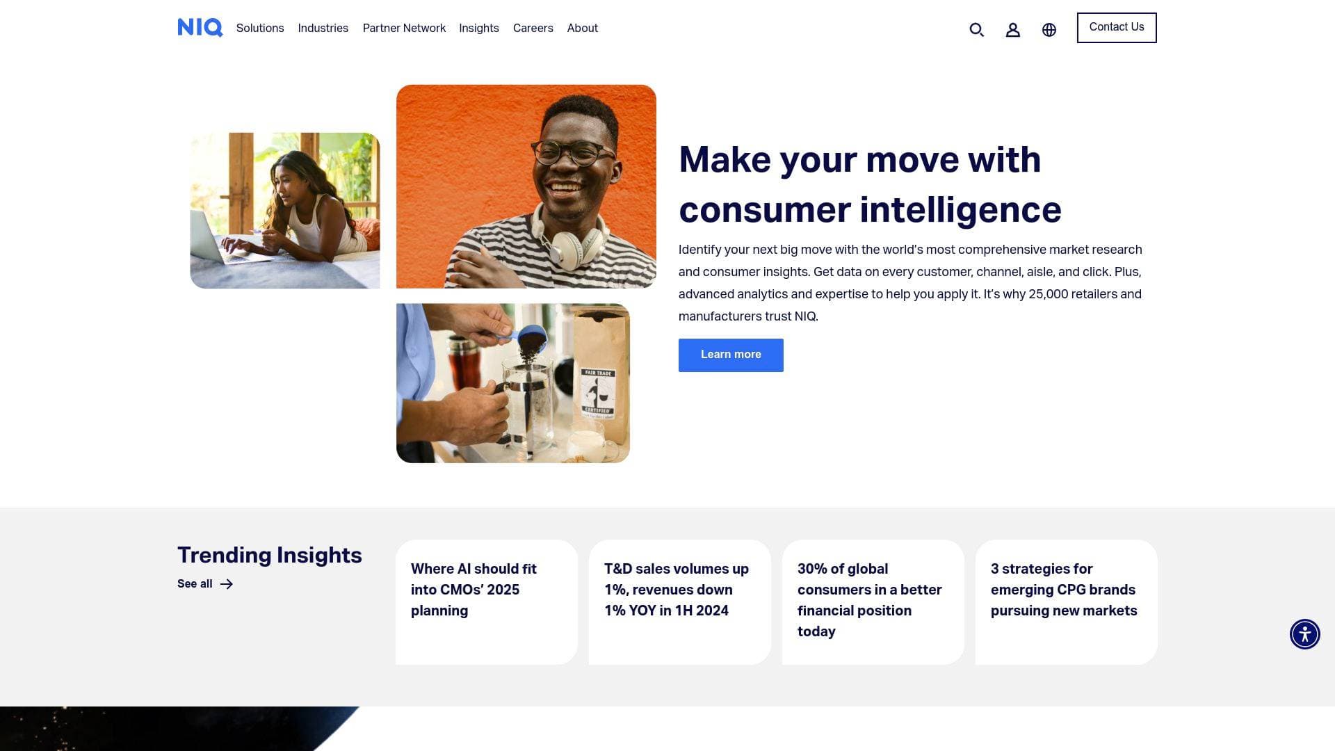 NielsenIQ interface screenshot showing main features and user interface