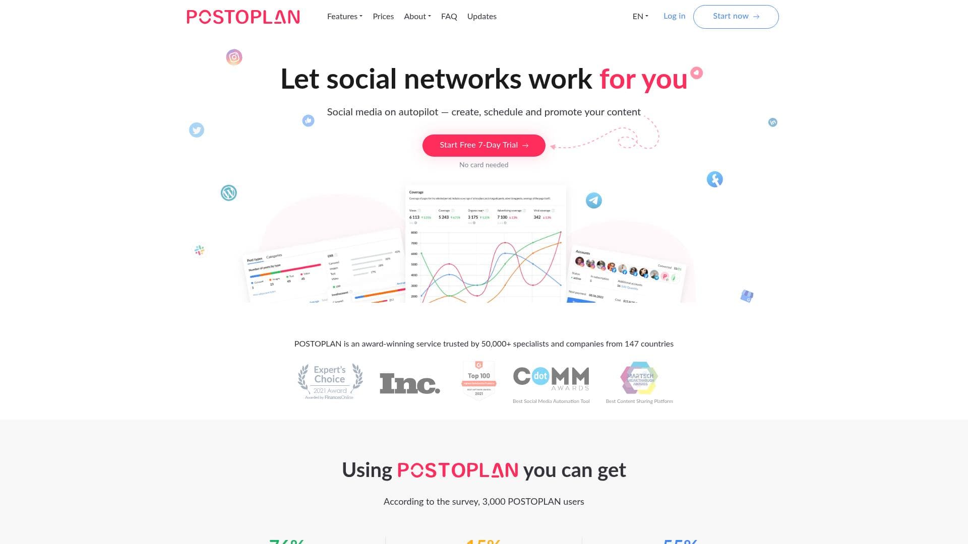 A screenshot of Postoplan