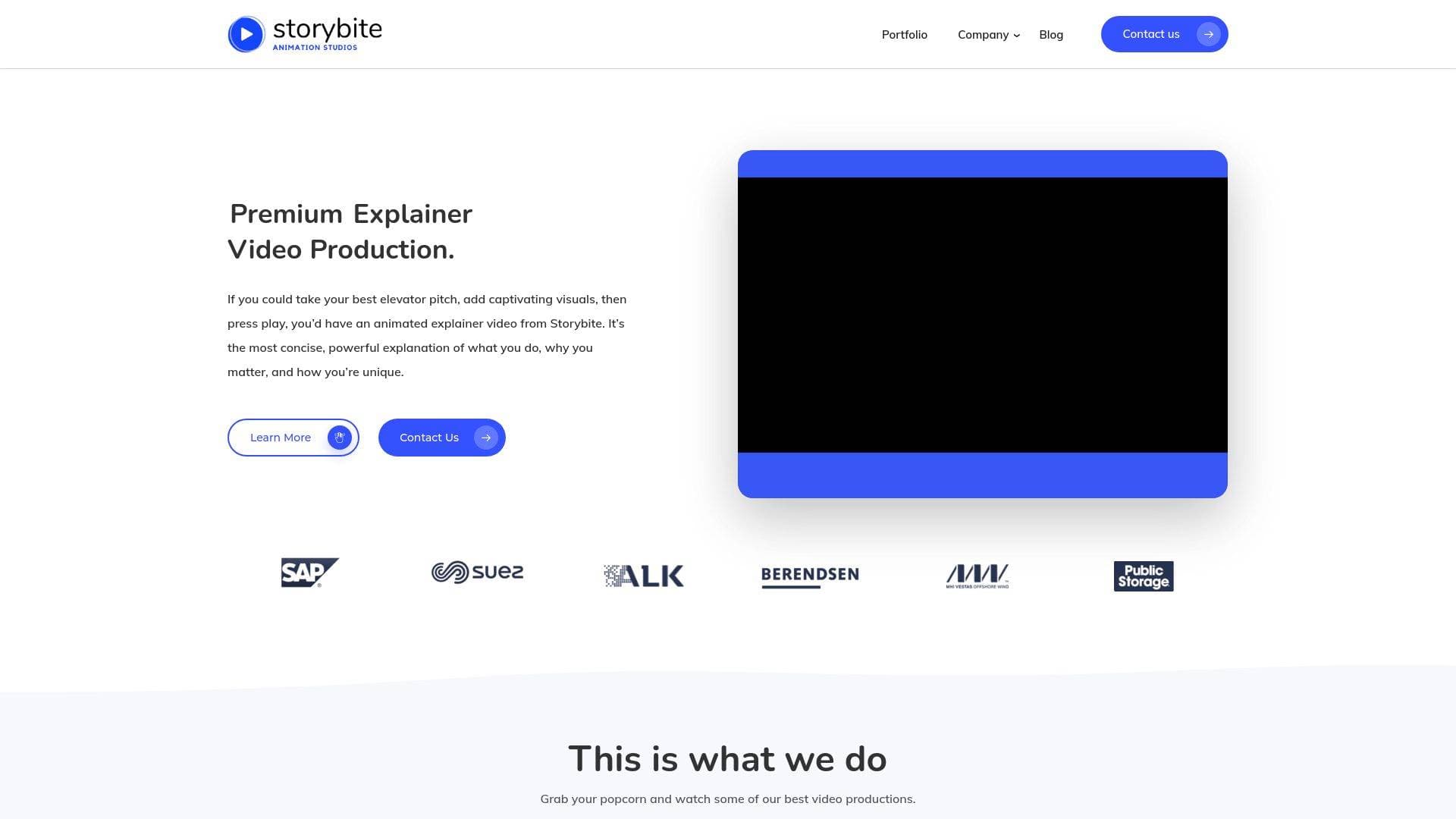 Storybite interface screenshot showing main features and user interface